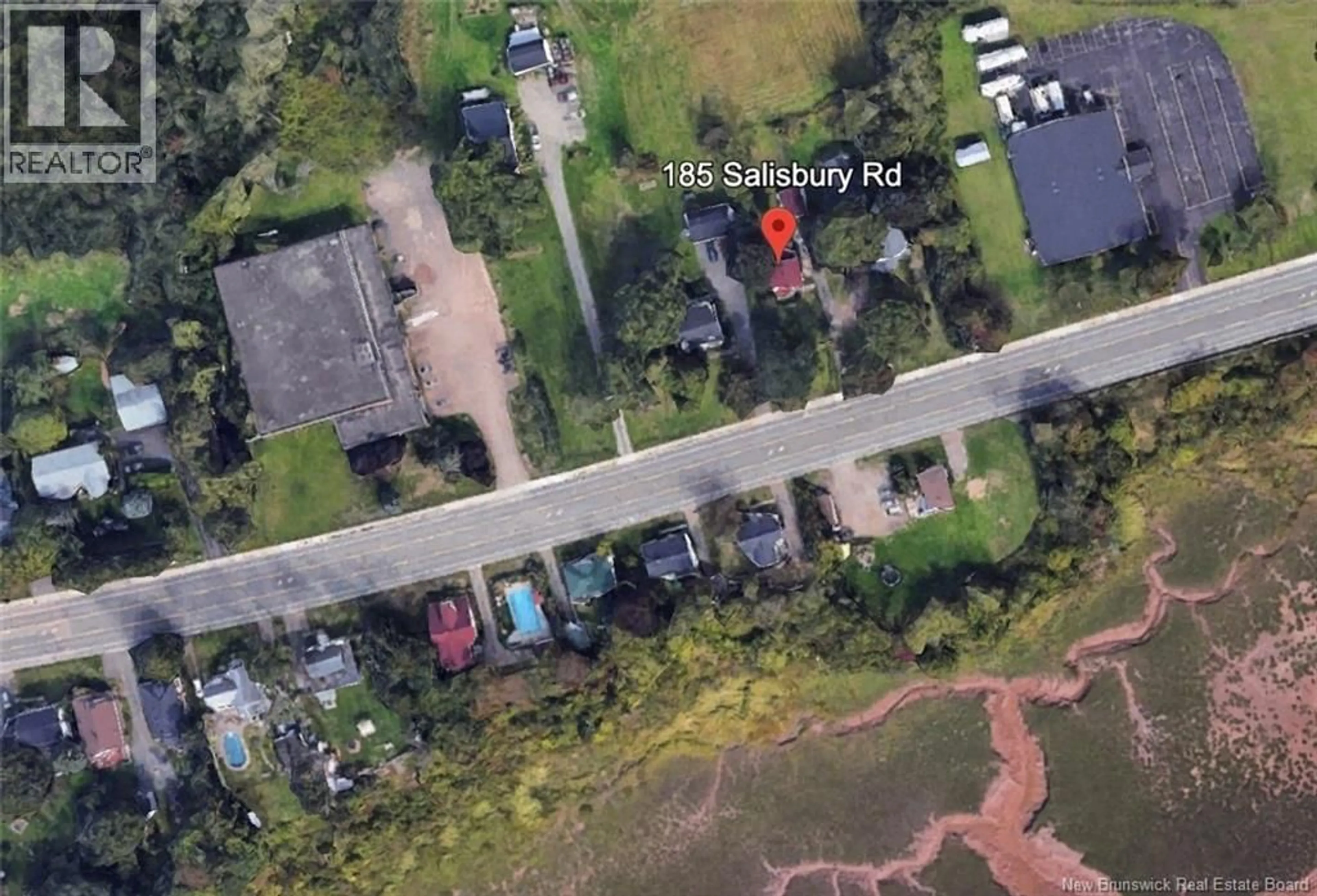 A pic from outside/outdoor area/front of a property/back of a property/a pic from drone, street for 185 SALISBURY ROAD, Moncton New Brunswick E1E1A6