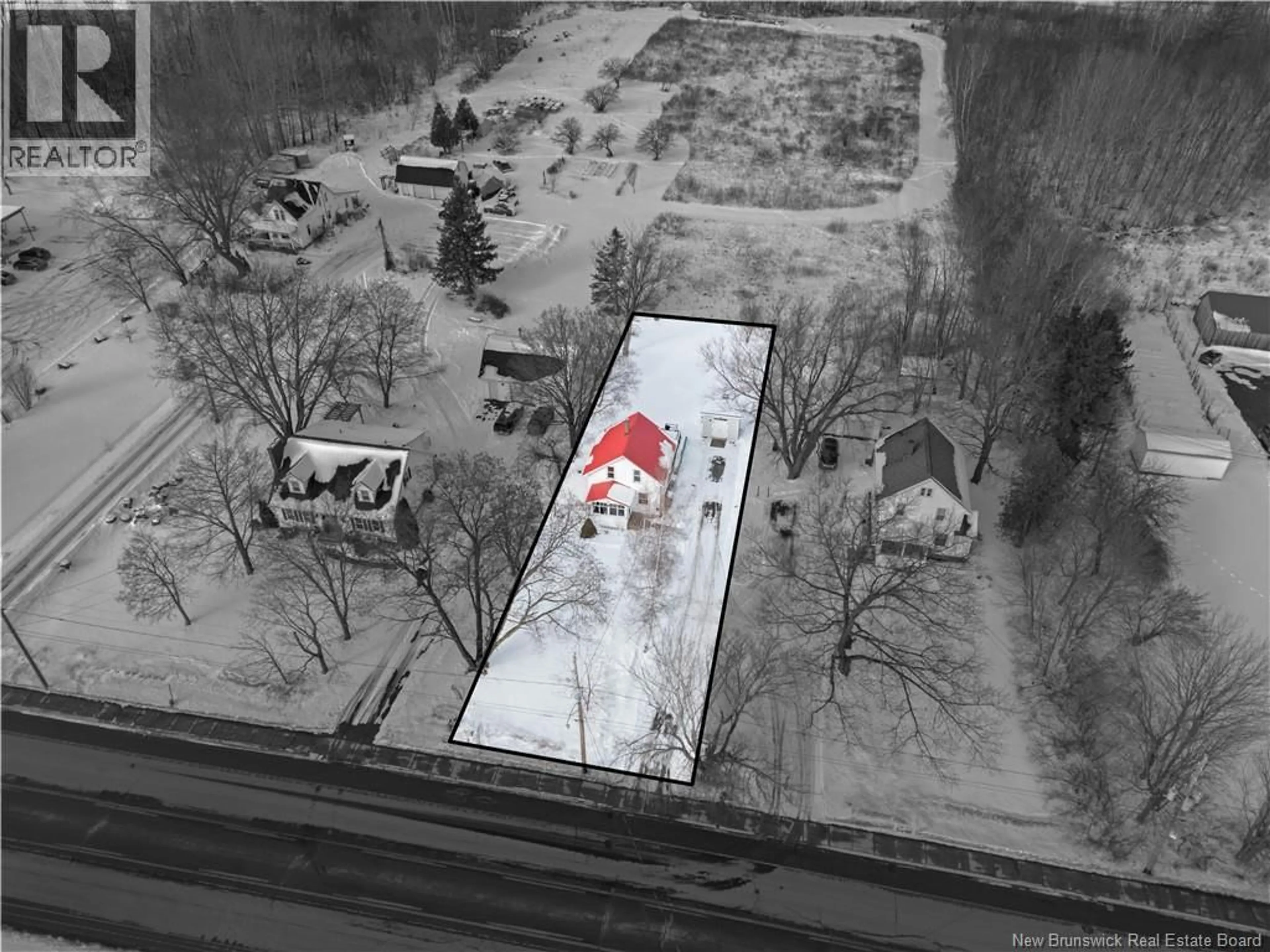 A pic from outside/outdoor area/front of a property/back of a property/a pic from drone, street for 185 SALISBURY ROAD, Moncton New Brunswick E1E1A6