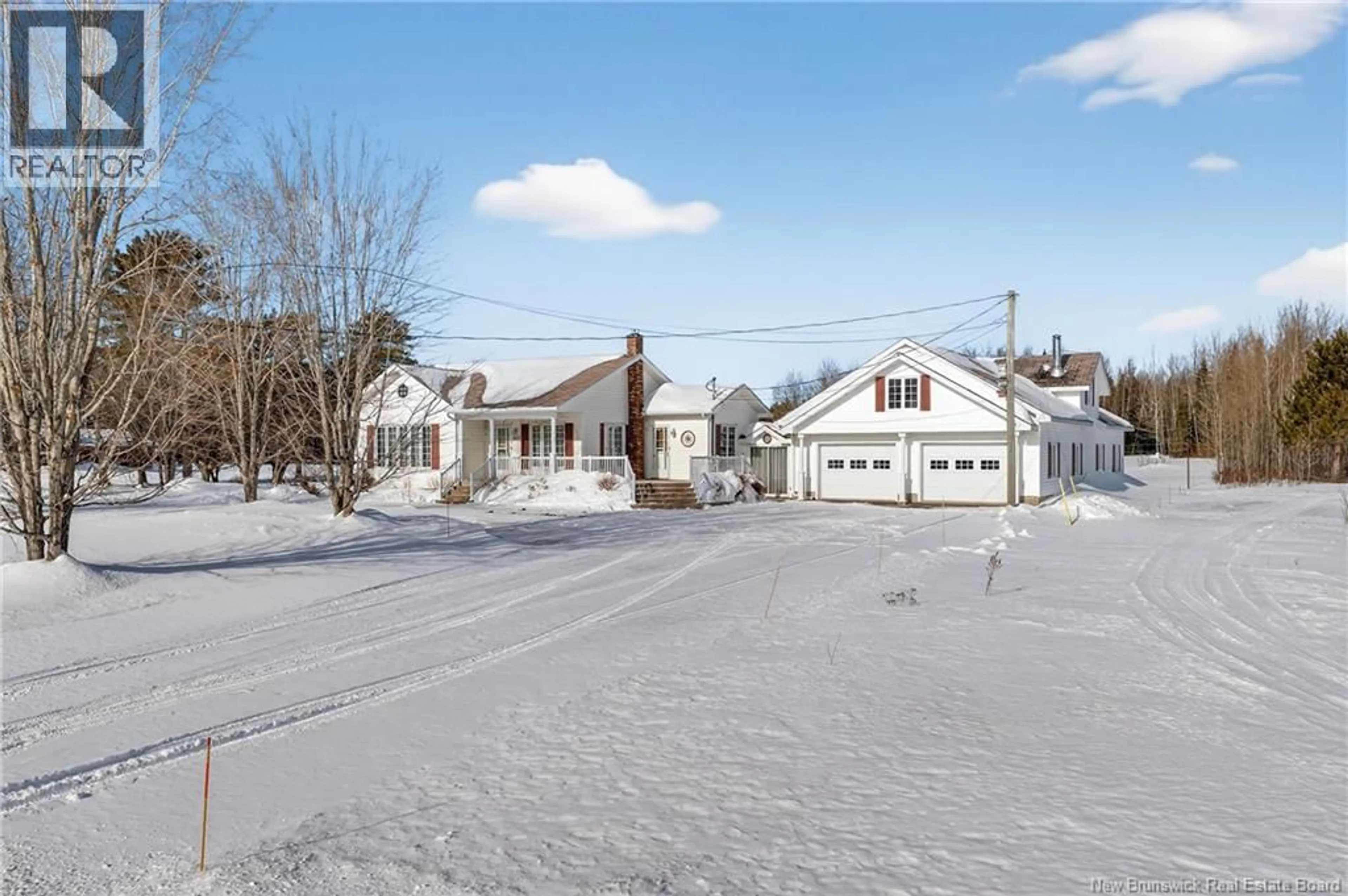 A pic from outside/outdoor area/front of a property/back of a property/a pic from drone, street for 1603 ROUTE 160, Saint-Sauveur New Brunswick E8L1M7