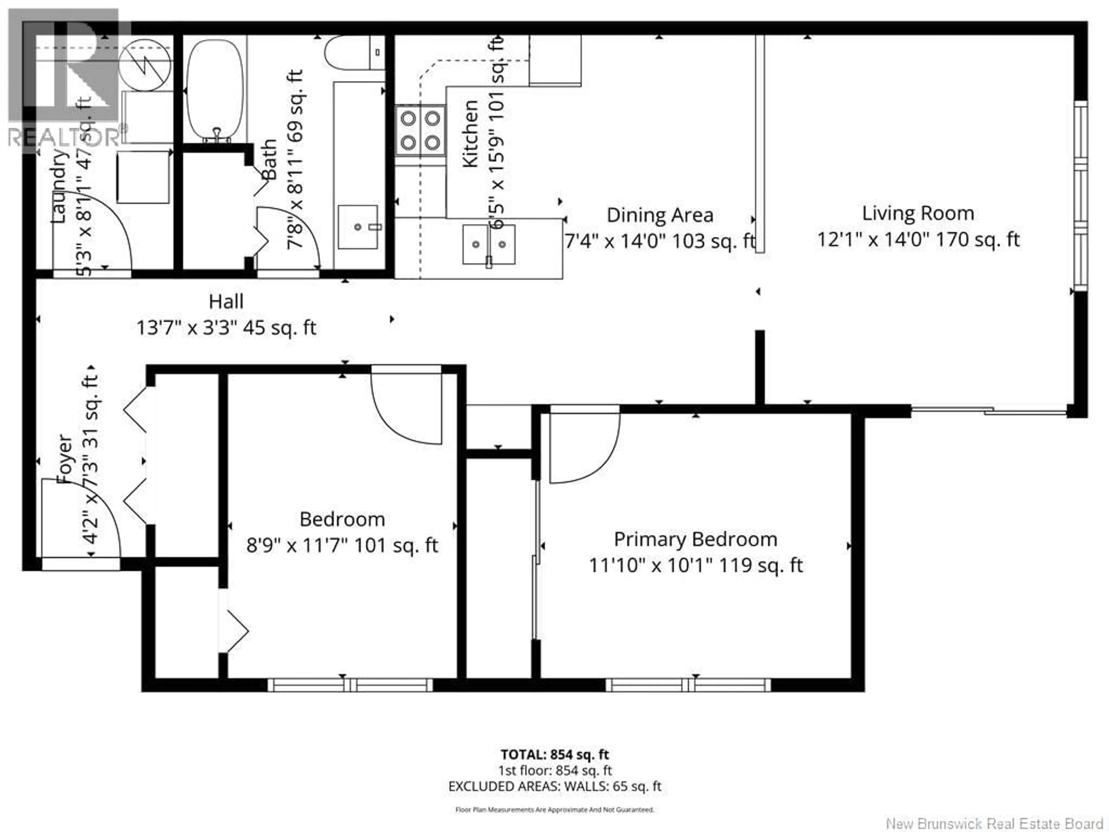 Floor plan for 8 - 20 DAMIEN STREET, Dieppe New Brunswick E1A7S9
