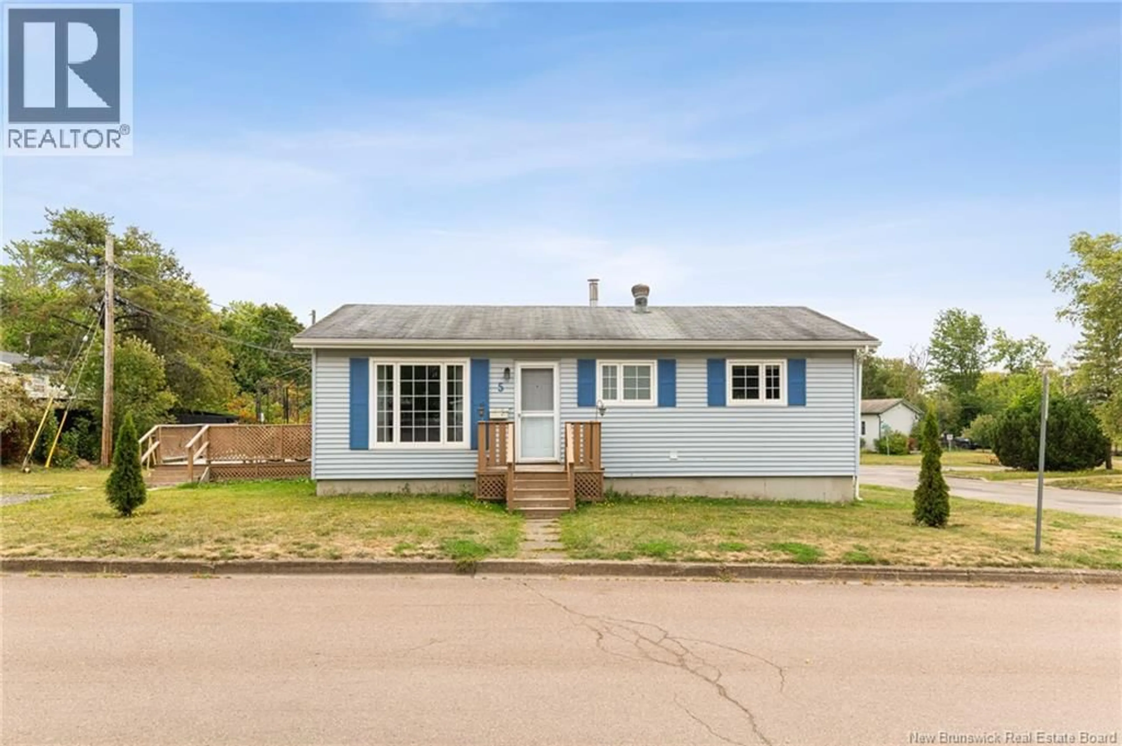 Home with vinyl exterior material, street for 5 WILDWOOD, Moncton New Brunswick E1E2M4