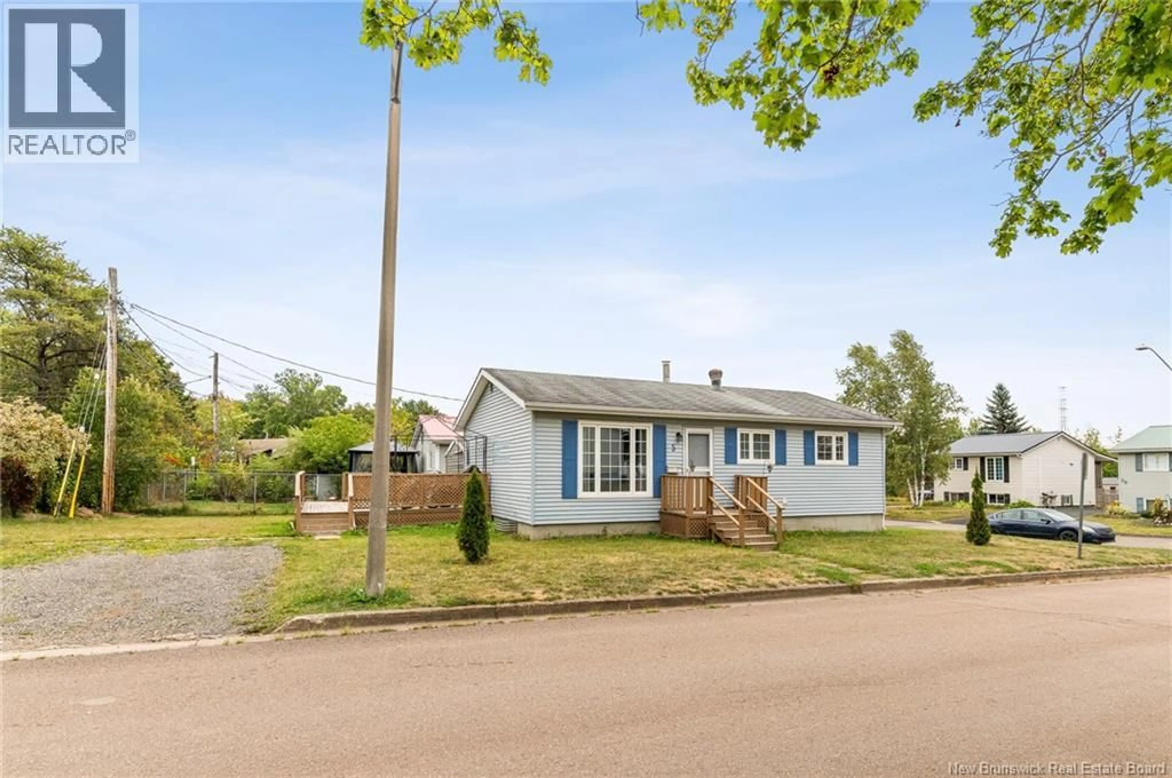 Home with vinyl exterior material, street for 5 WILDWOOD, Moncton New Brunswick E1E2M4