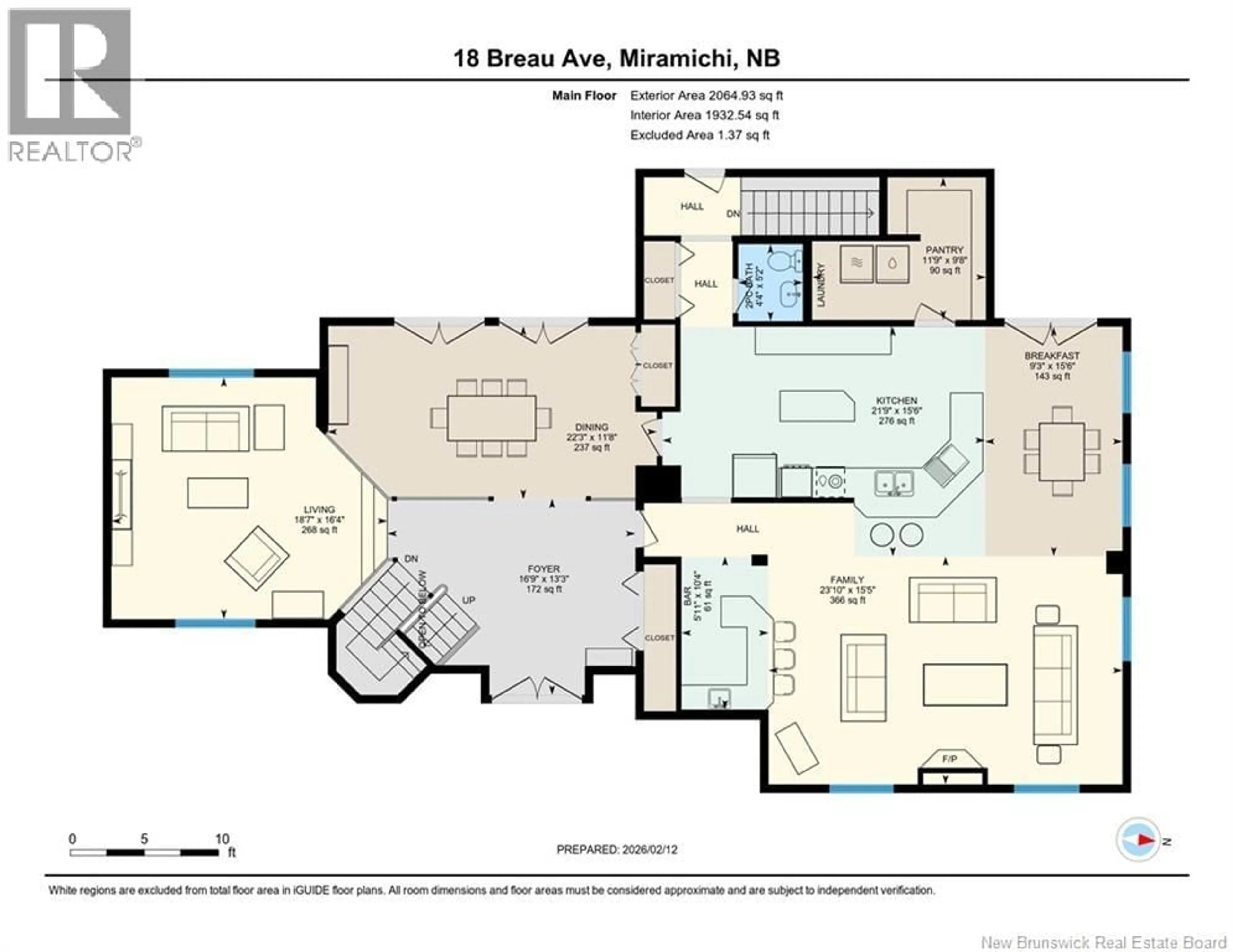 Floor plan for 18 BREAU AVENUE, Miramichi New Brunswick E1N6M8