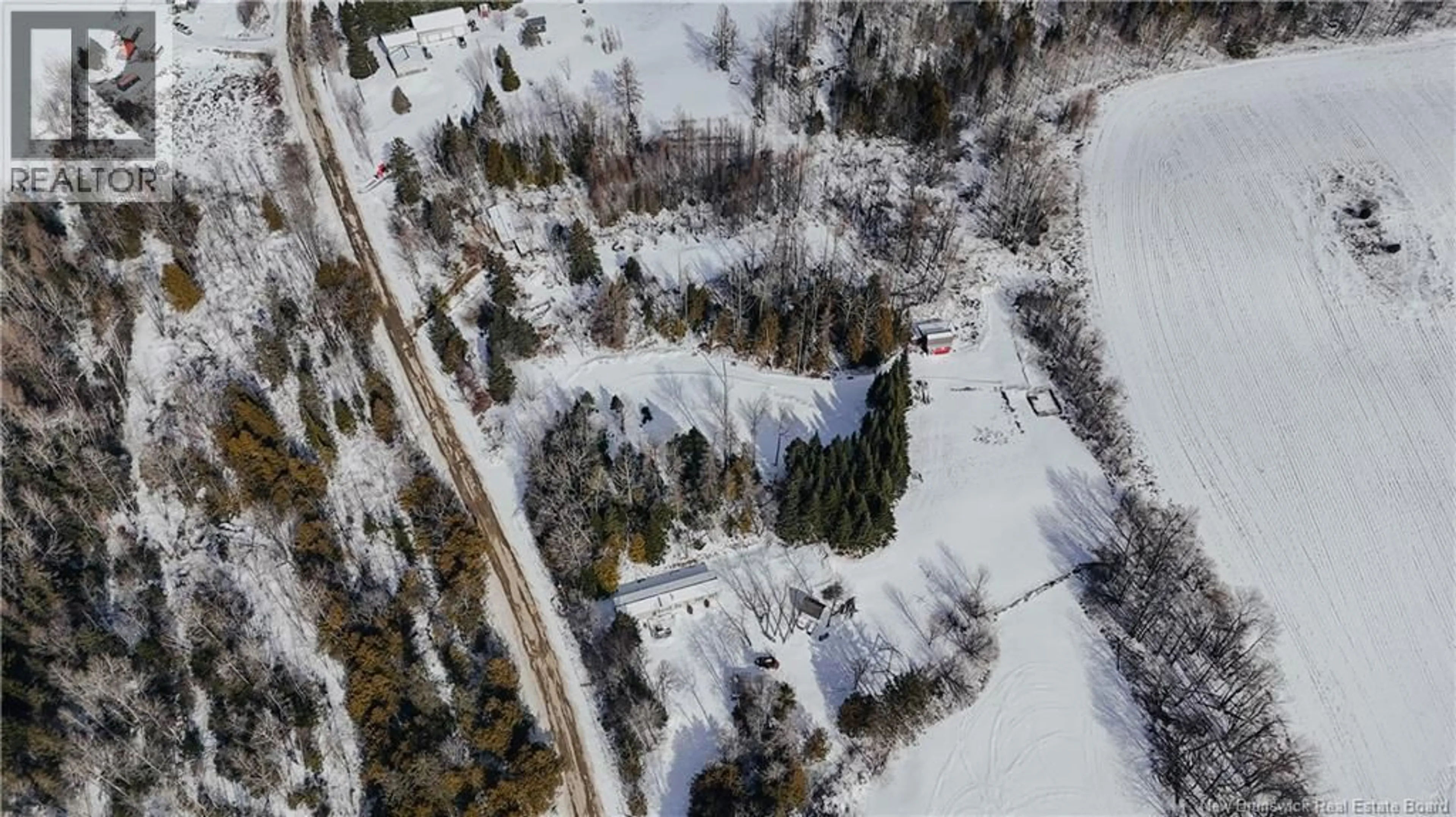 A pic from outside/outdoor area/front of a property/back of a property/a pic from drone, forest/trees view for 24 & 30 HARTLEY SETTLEMENT ROAD, Hartley Settlement New Brunswick E7K2V5
