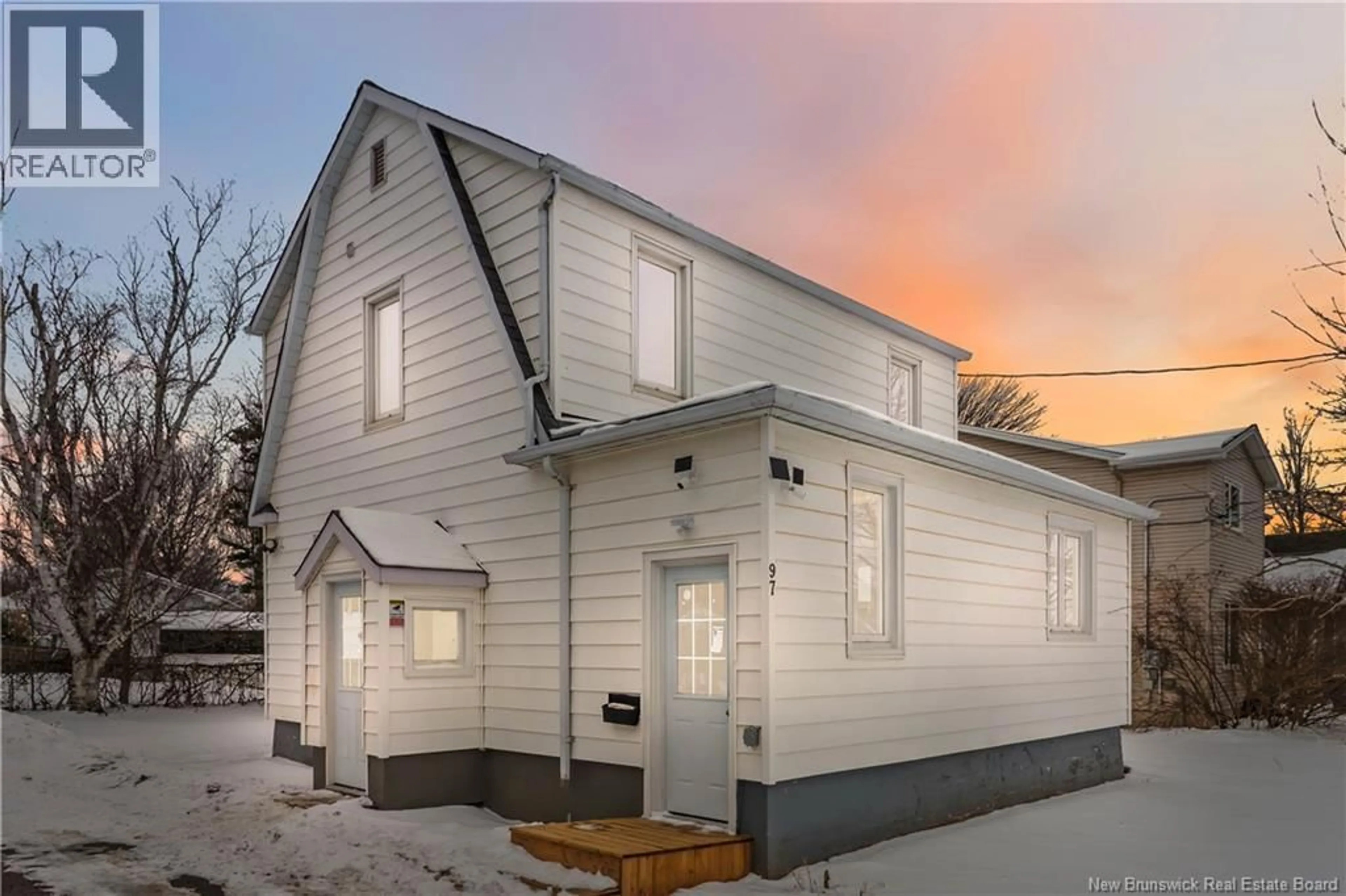 Home with vinyl exterior material, street for 97 MILNER ROAD, Moncton New Brunswick E1E2S2