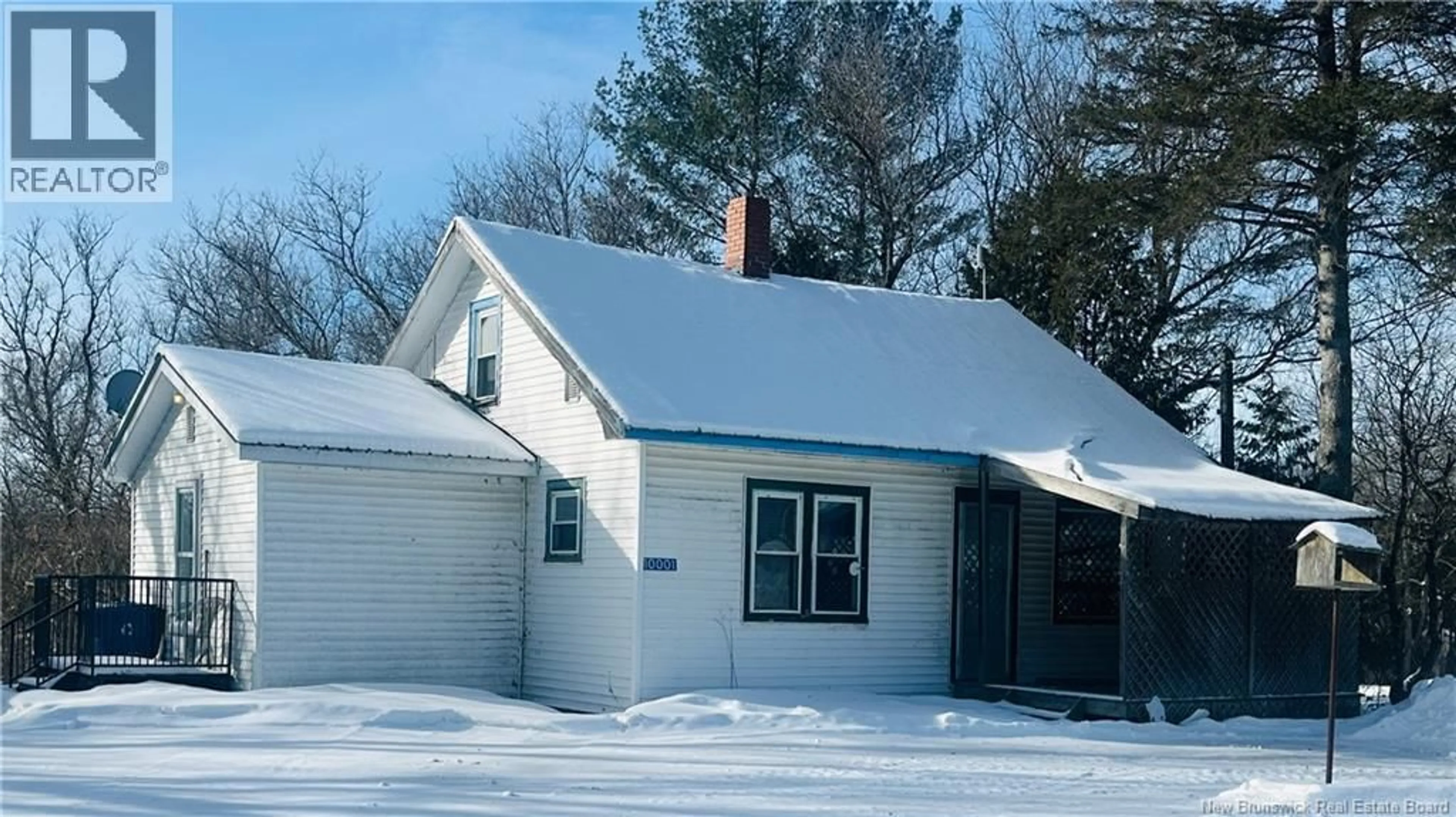 Home with vinyl exterior material, street for 105 ROUTE, Beechwood New Brunswick E7J1V3