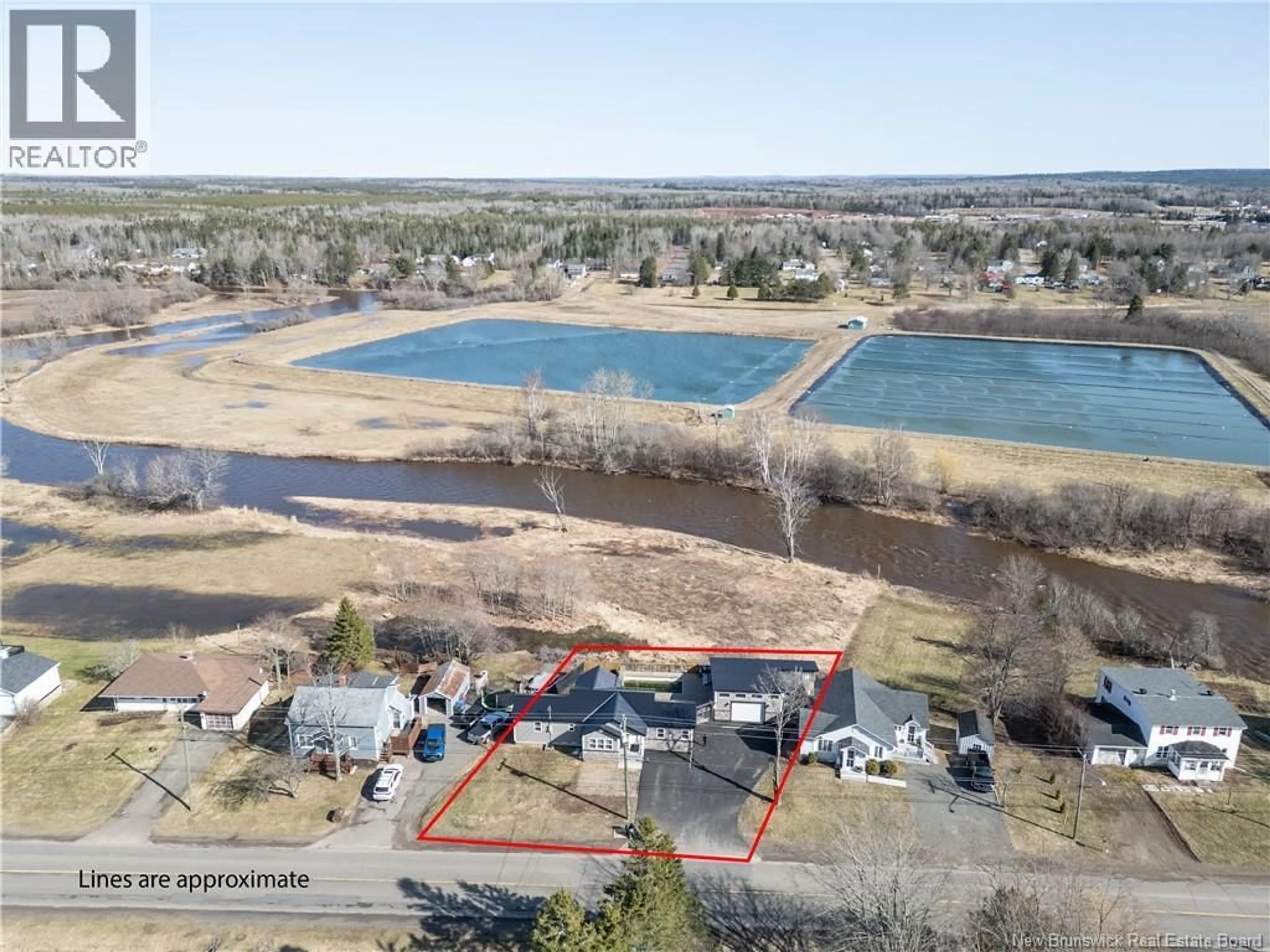 A pic from outside/outdoor area/front of a property/back of a property/a pic from drone, water/lake/river/ocean view for 110 OLD POST ROAD, Petitcodiac New Brunswick E4Z4P1