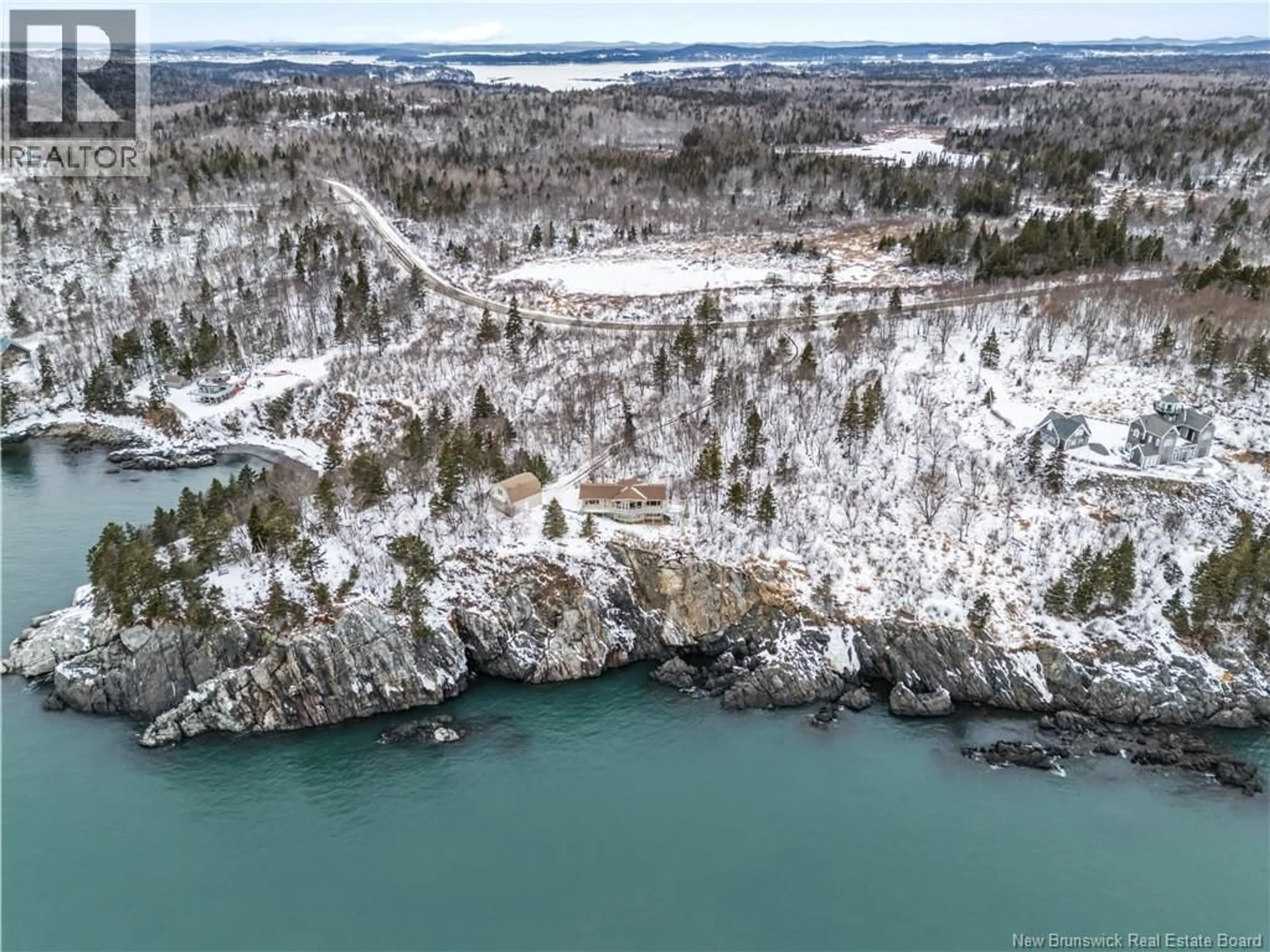 A pic from outside/outdoor area/front of a property/back of a property/a pic from drone, water/lake/river/ocean view for 572 FUNDY DRIVE, Wilsons Beach New Brunswick E5E1X4