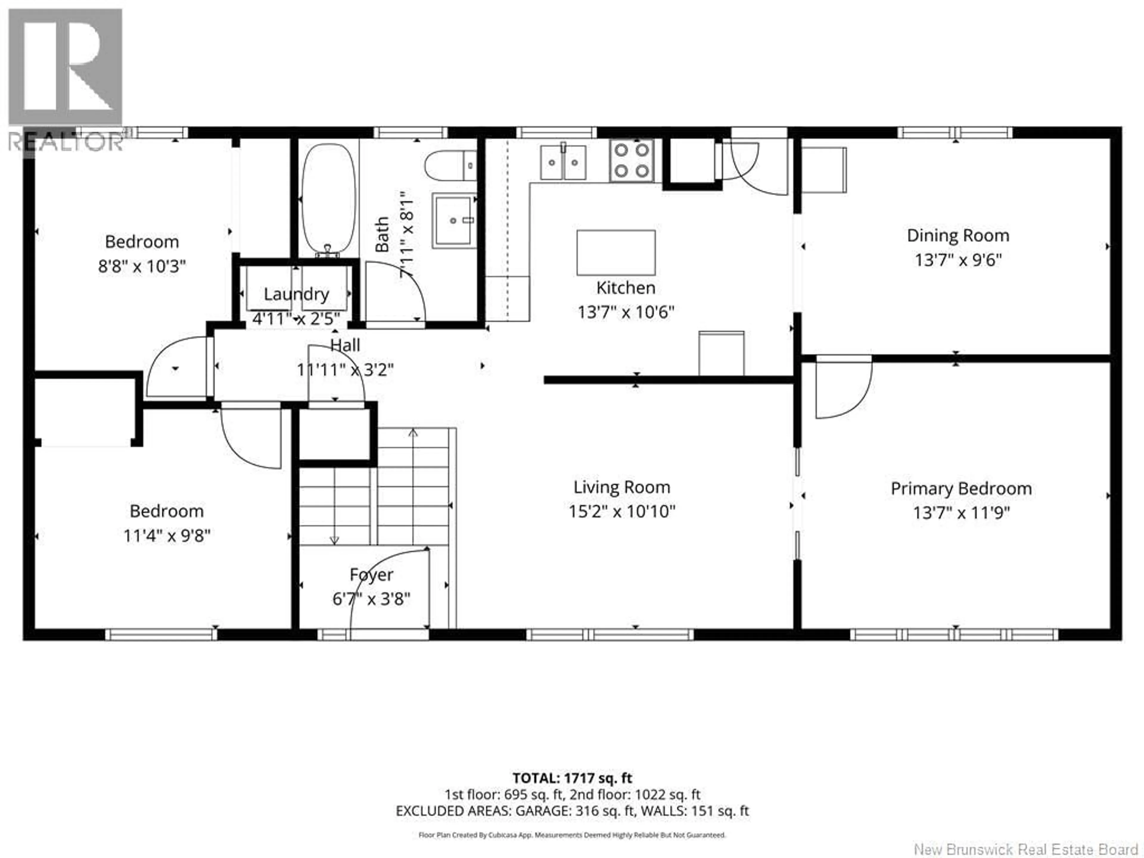 Floor plan for 100 CHARING CRESCENT, Fredericton New Brunswick E3B4R7