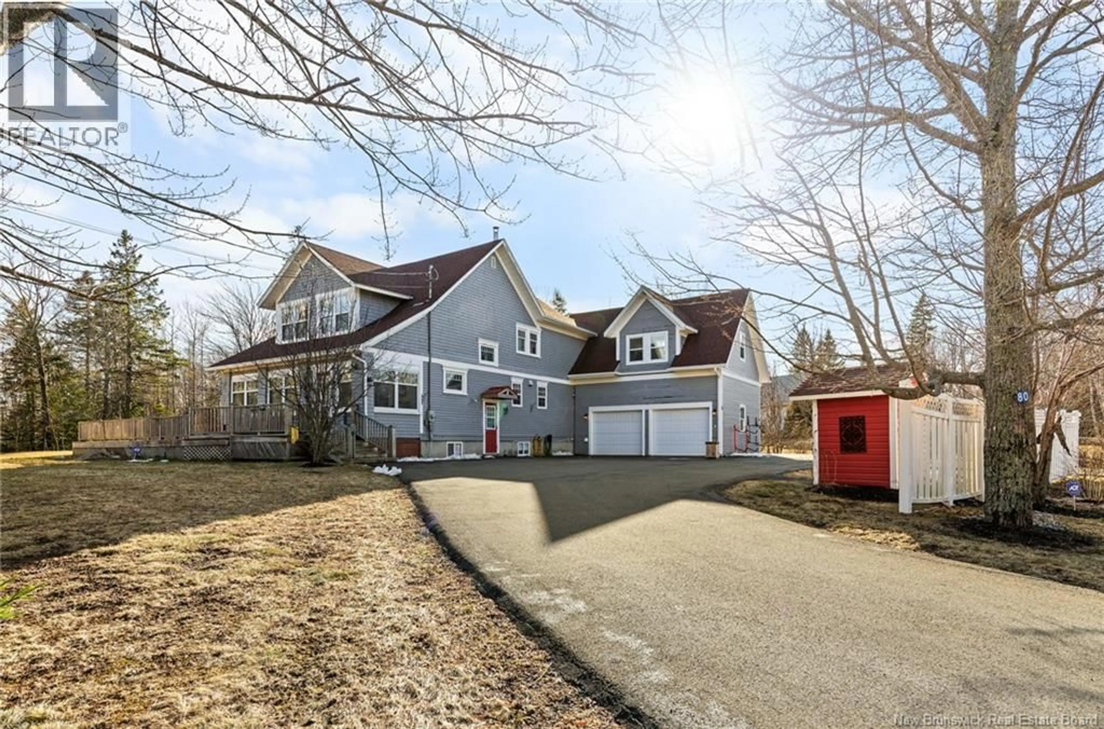Home with vinyl exterior material, street for 80 MARTIN ROAD, Grande-Digue New Brunswick E4R4V6