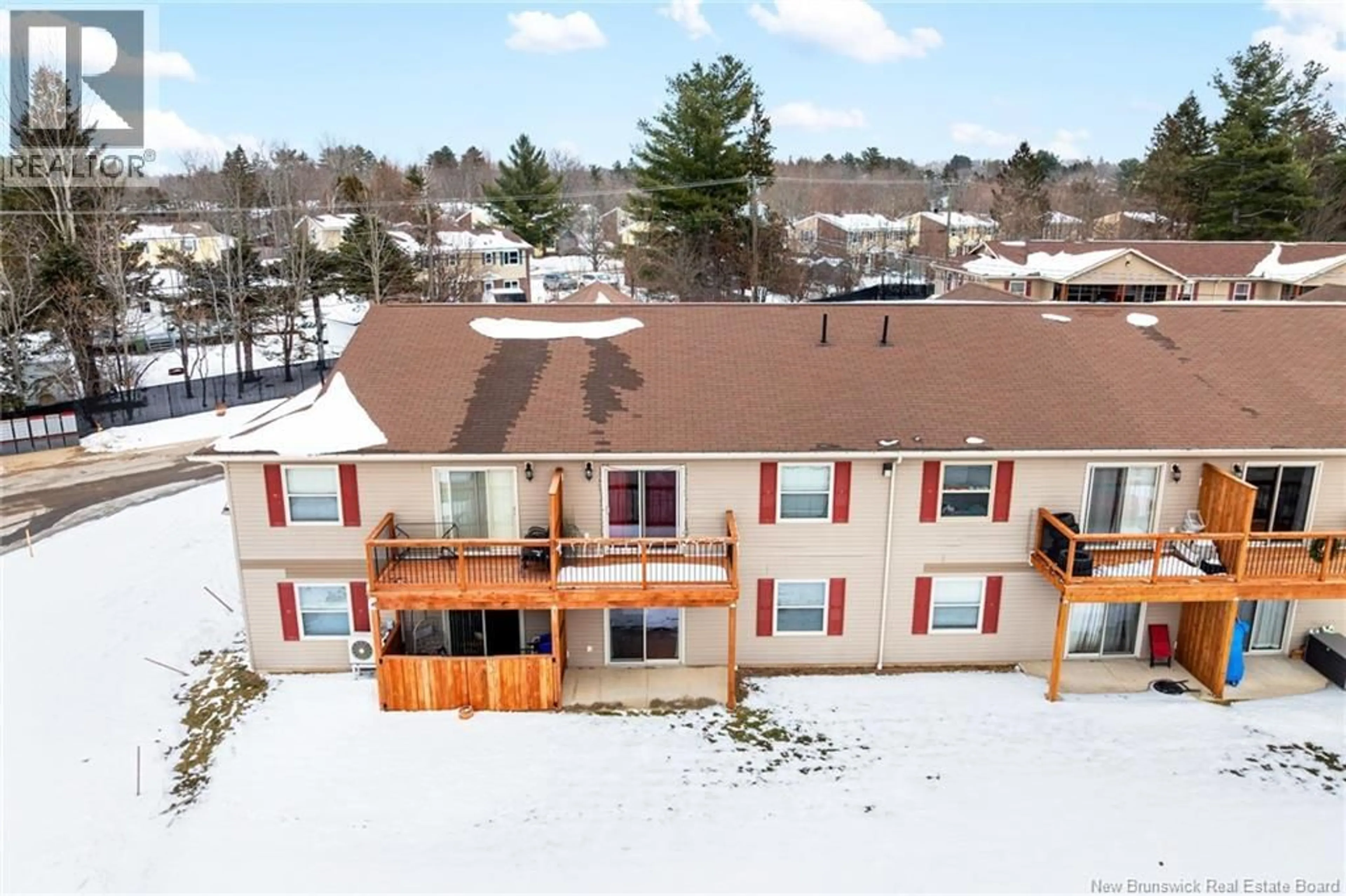 A pic from outside/outdoor area/front of a property/back of a property/a pic from drone, mountain view for 48 - 25 TRAILSIDE DRIVE, Fredericton New Brunswick E3A1P3
