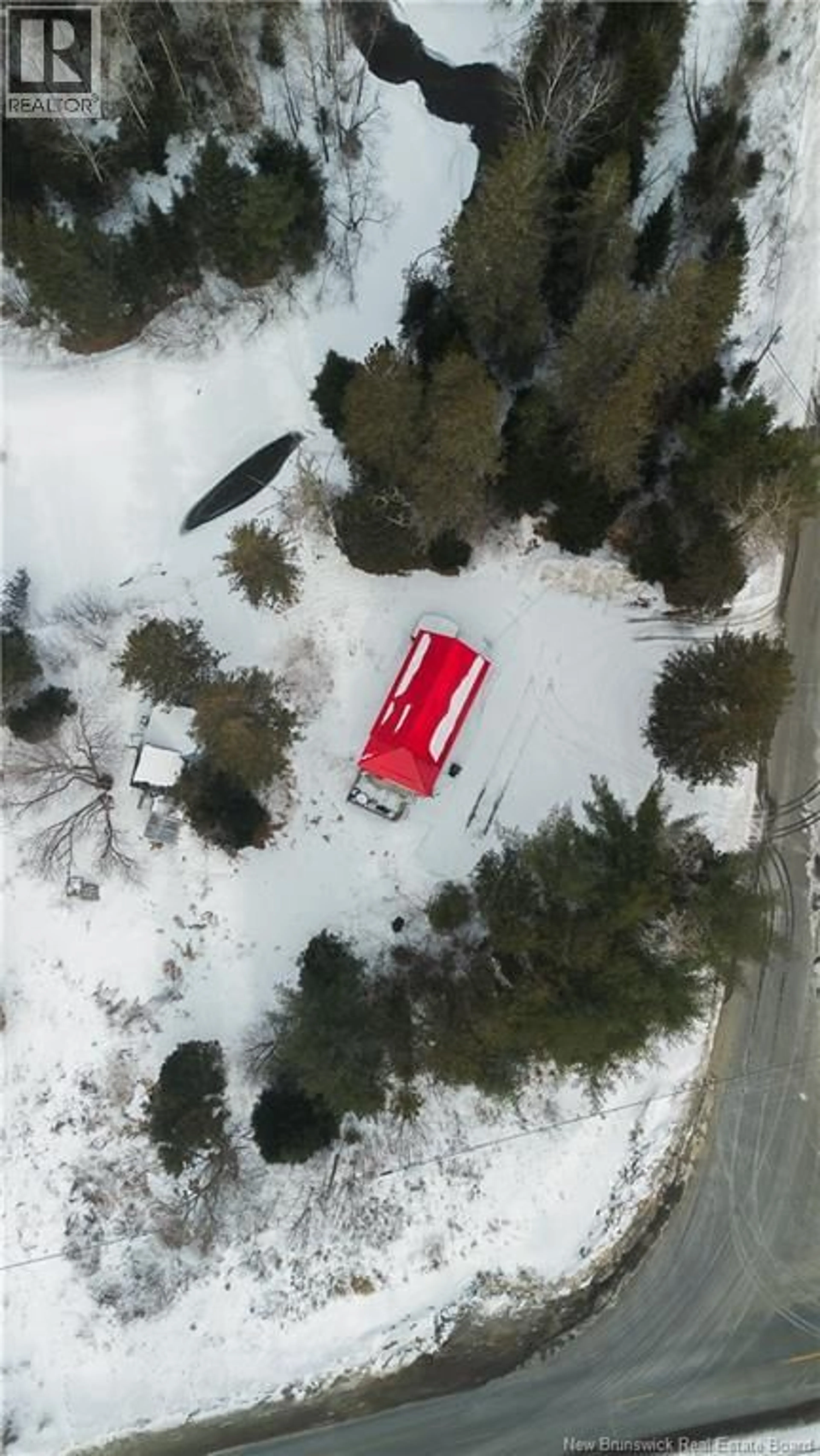 A pic from outside/outdoor area/front of a property/back of a property/a pic from drone, street for 15 DORN RIDGE ROAD, Burtts Corner New Brunswick E6L2T2