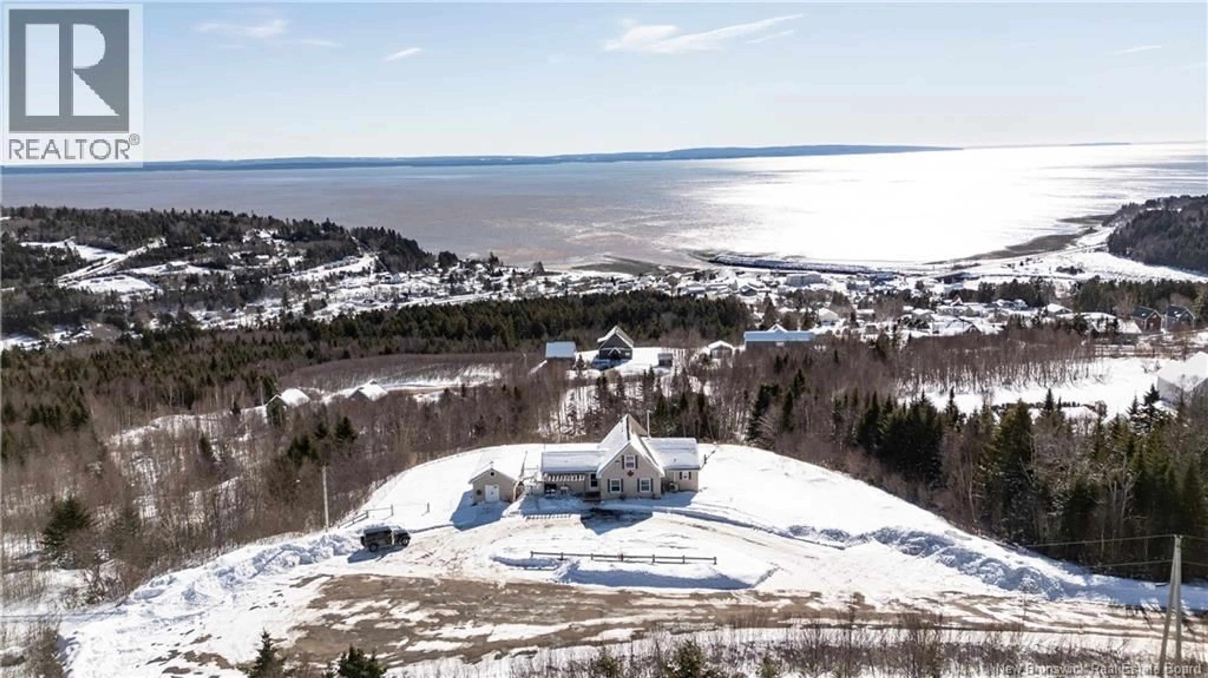 A pic from outside/outdoor area/front of a property/back of a property/a pic from drone, water/lake/river/ocean view for 9 BRITTANY COURT, Alma New Brunswick E4H0B4