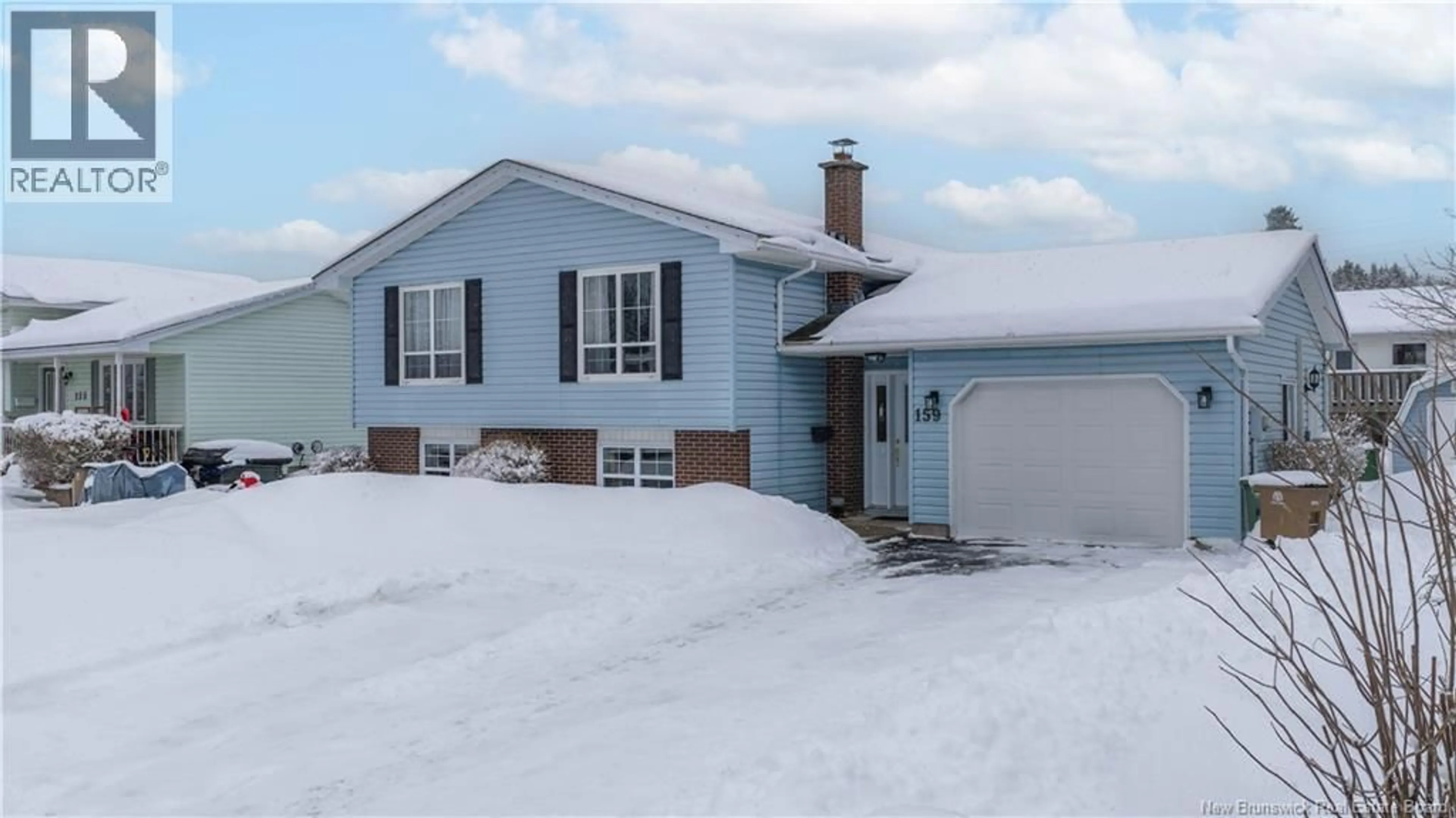 Home with vinyl exterior material, street for 159 BON ACCORD DRIVE, Saint John New Brunswick E2J4K5