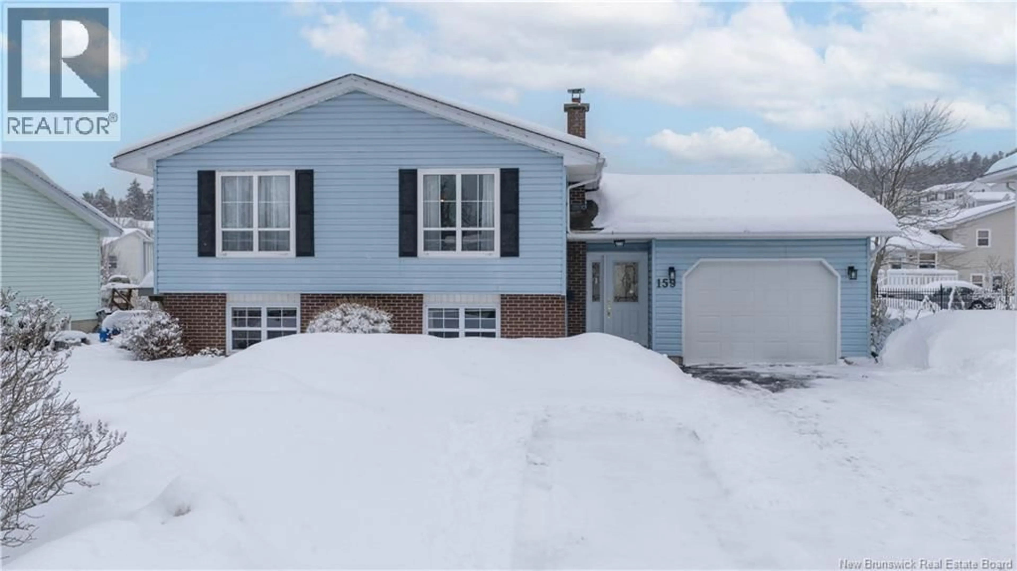 Home with vinyl exterior material, street for 159 BON ACCORD DRIVE, Saint John New Brunswick E2J4K5