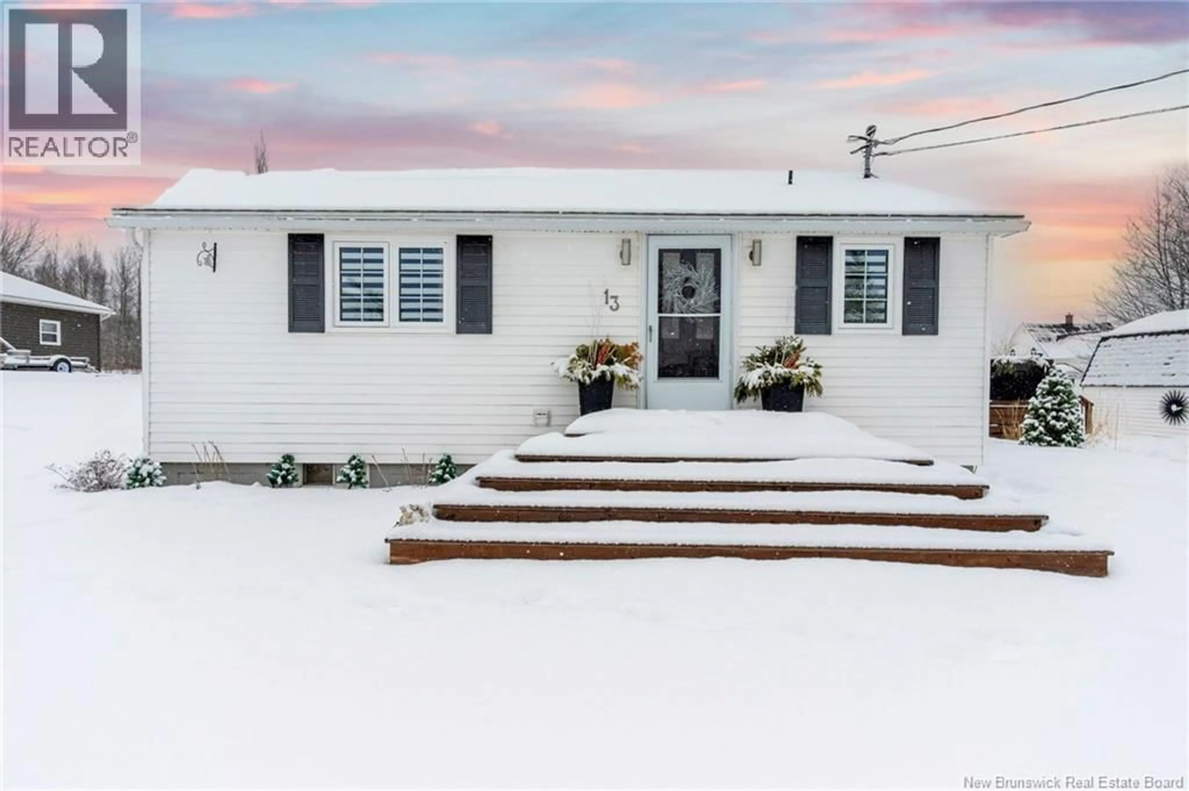 Home with vinyl exterior material, street for 13 DALLAIRE ROAD, Scoudouc New Brunswick E4P3N8