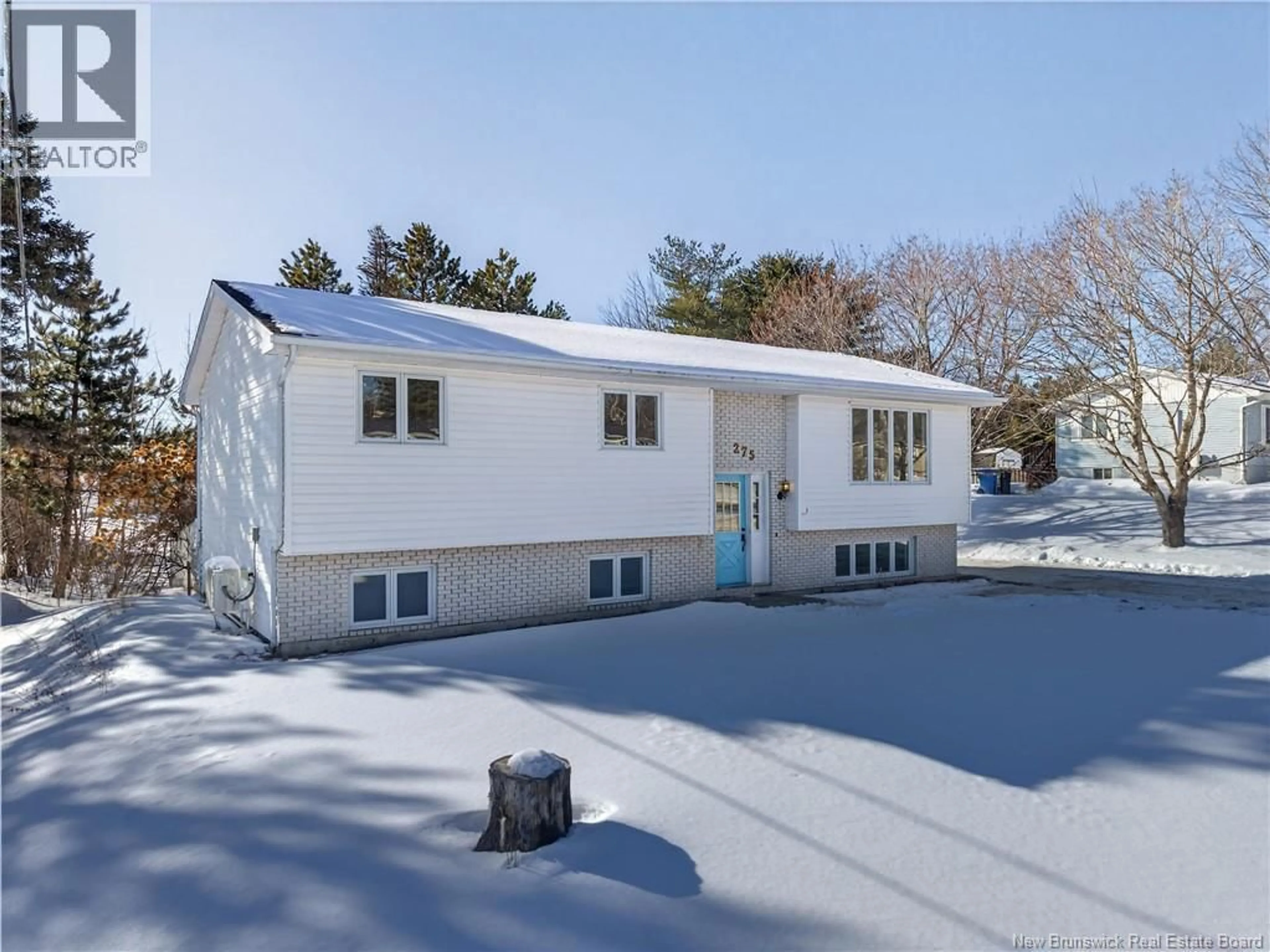 Home with vinyl exterior material, street for 275 HUTCHISON DRIVE, Miramichi New Brunswick E1V6C7