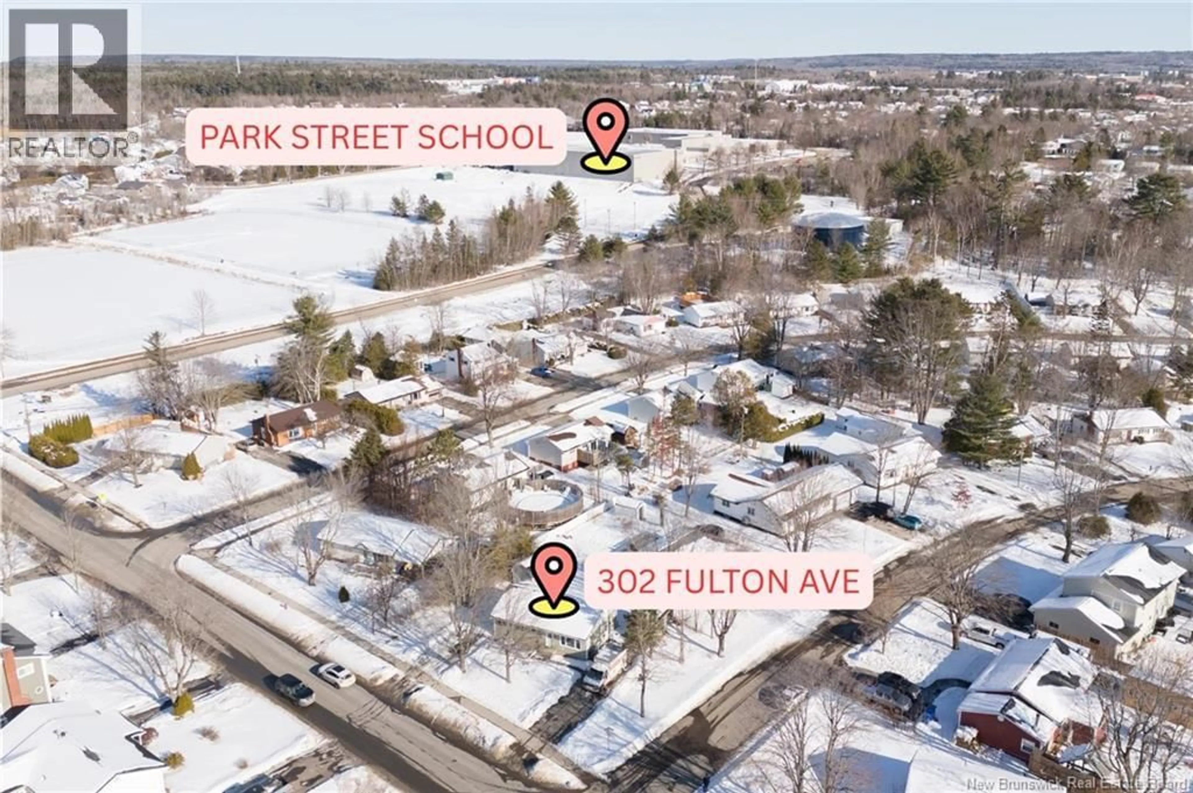 A pic from outside/outdoor area/front of a property/back of a property/a pic from drone, street for 302 FULTON AVENUE, Fredericton New Brunswick E3A2C2