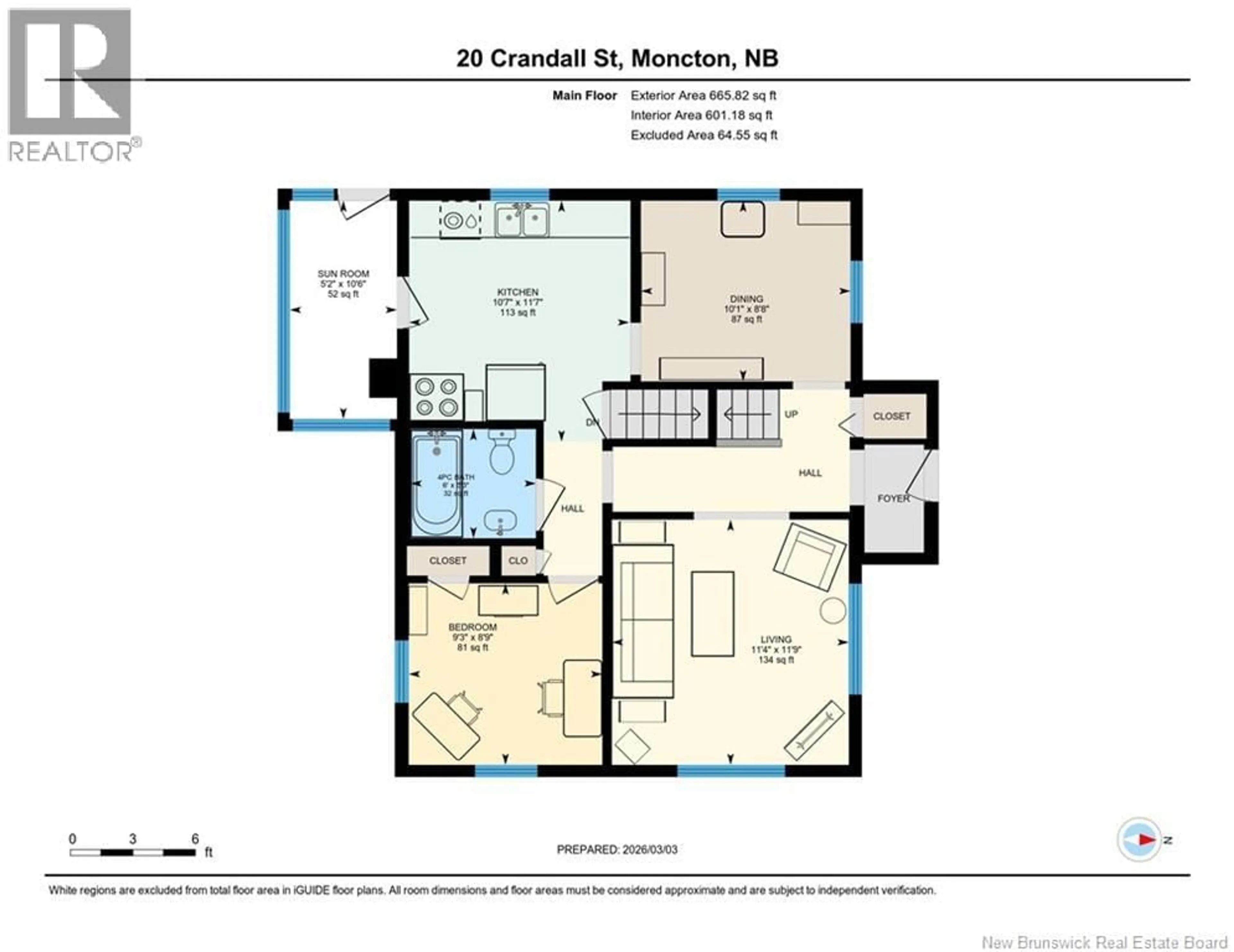 Floor plan for 20 CRANDALL STREET, Moncton New Brunswick E1C4C5