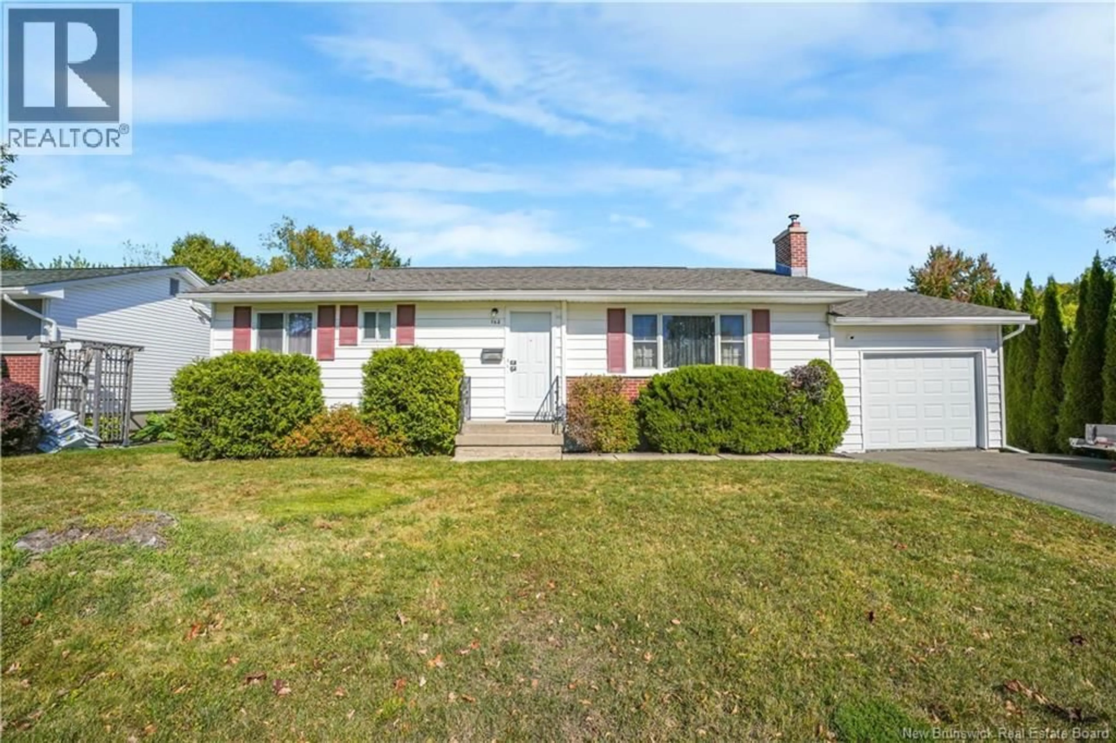 Home with vinyl exterior material, street for 162 BURPEE STREET, Fredericton New Brunswick E3A1M5