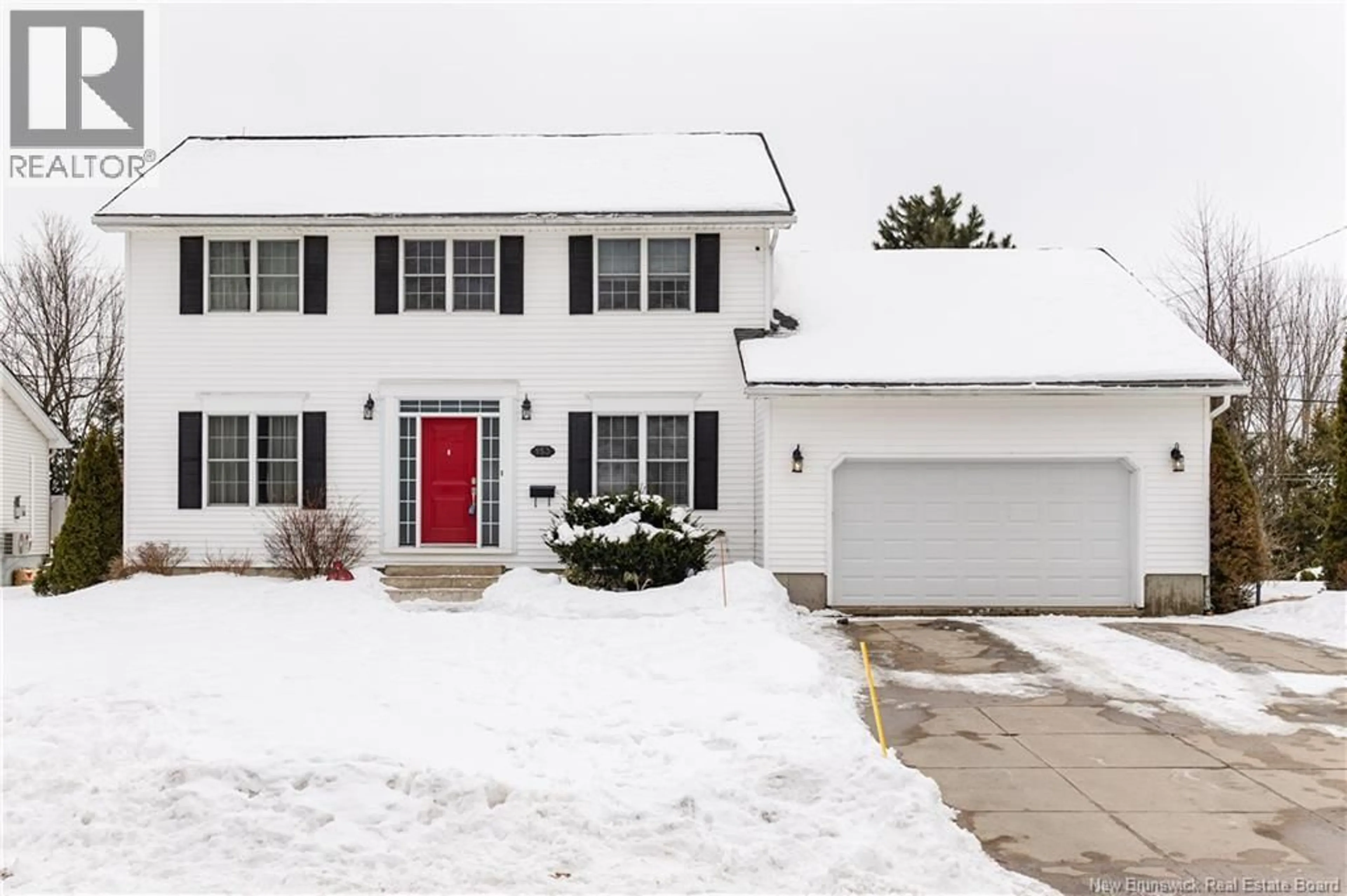 Home with vinyl exterior material, street for 153 LEXINGTON LANE, Fredericton New Brunswick E3A5S7