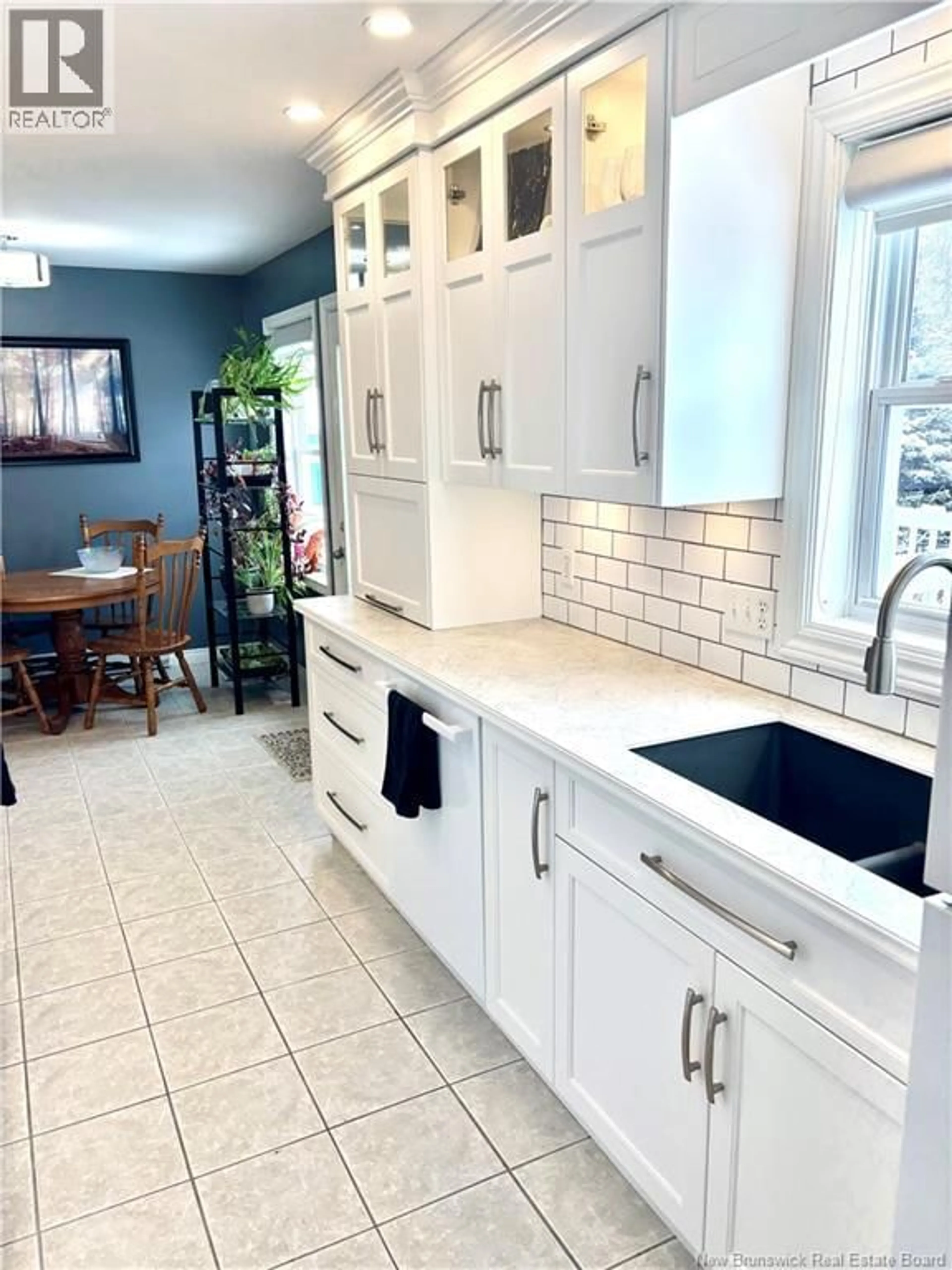 Open concept kitchen, ceramic/tile floor for 217 NEILSEN STREET, Woodstock New Brunswick E7M2H8