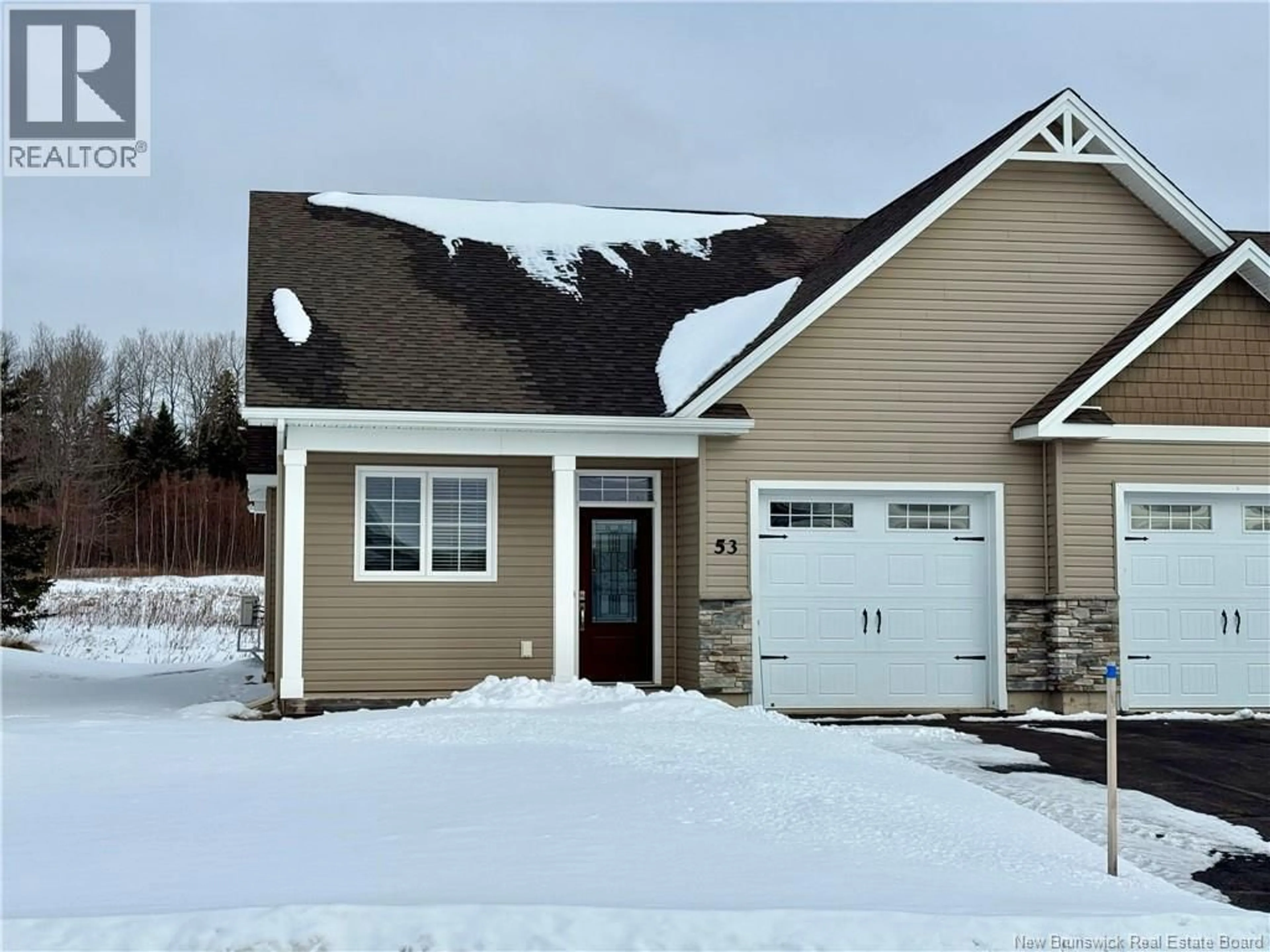 Home with vinyl exterior material, street for 53 AUBERRY STREET, Moncton New Brunswick E1G5V1