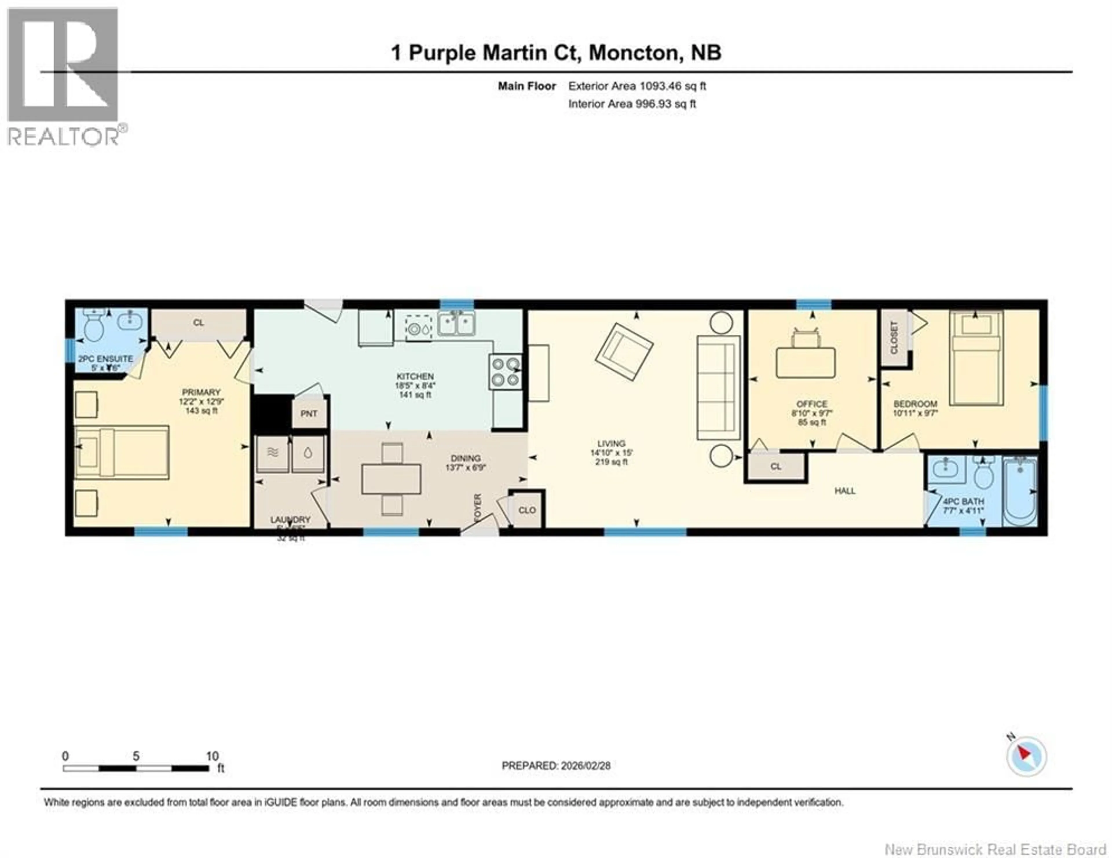 Floor plan for 1 PURPLE MARTIN COURT, Moncton New Brunswick E1H2Z8
