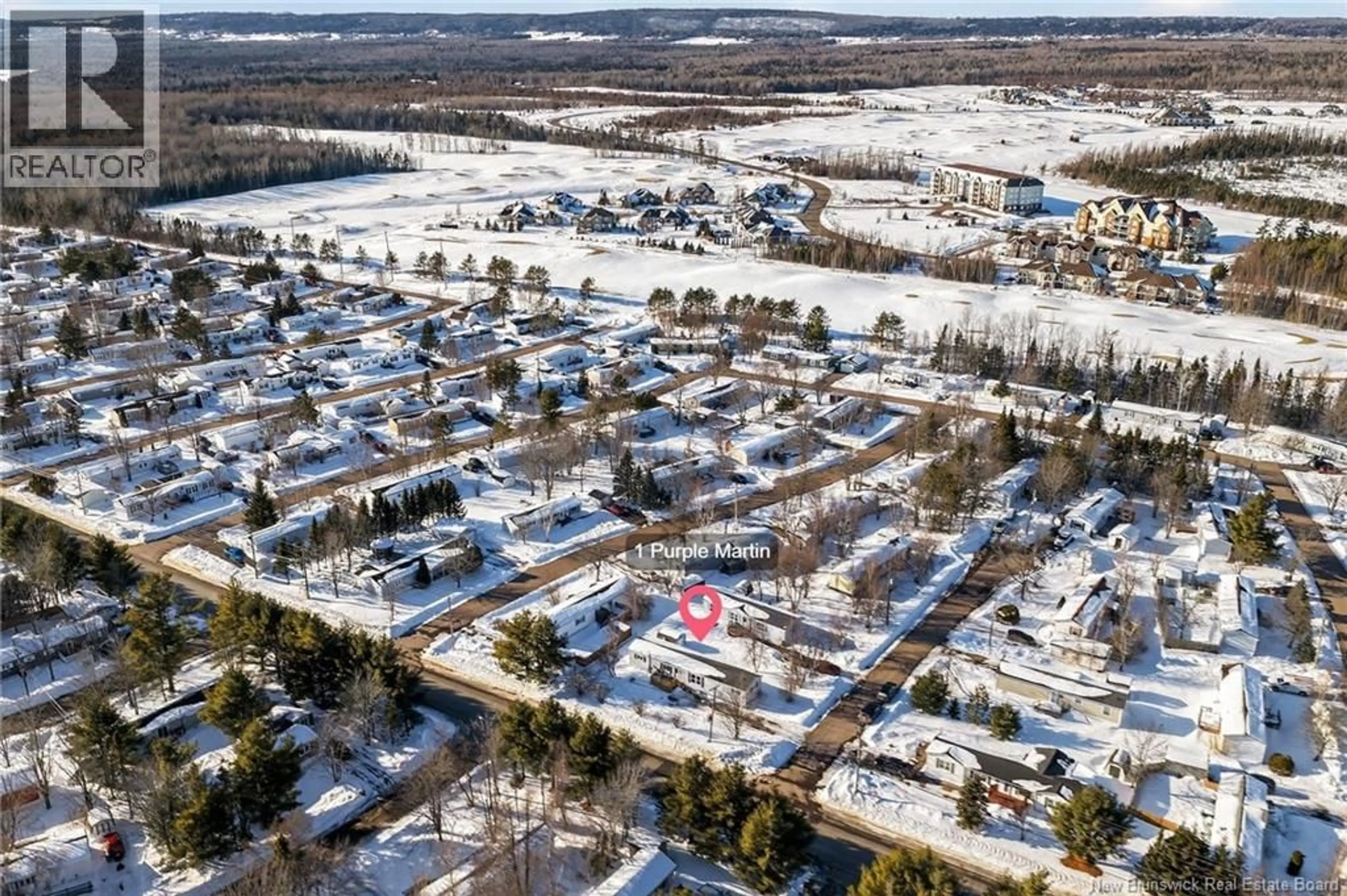 A pic from outside/outdoor area/front of a property/back of a property/a pic from drone, street for 1 PURPLE MARTIN COURT, Moncton New Brunswick E1H2Z8