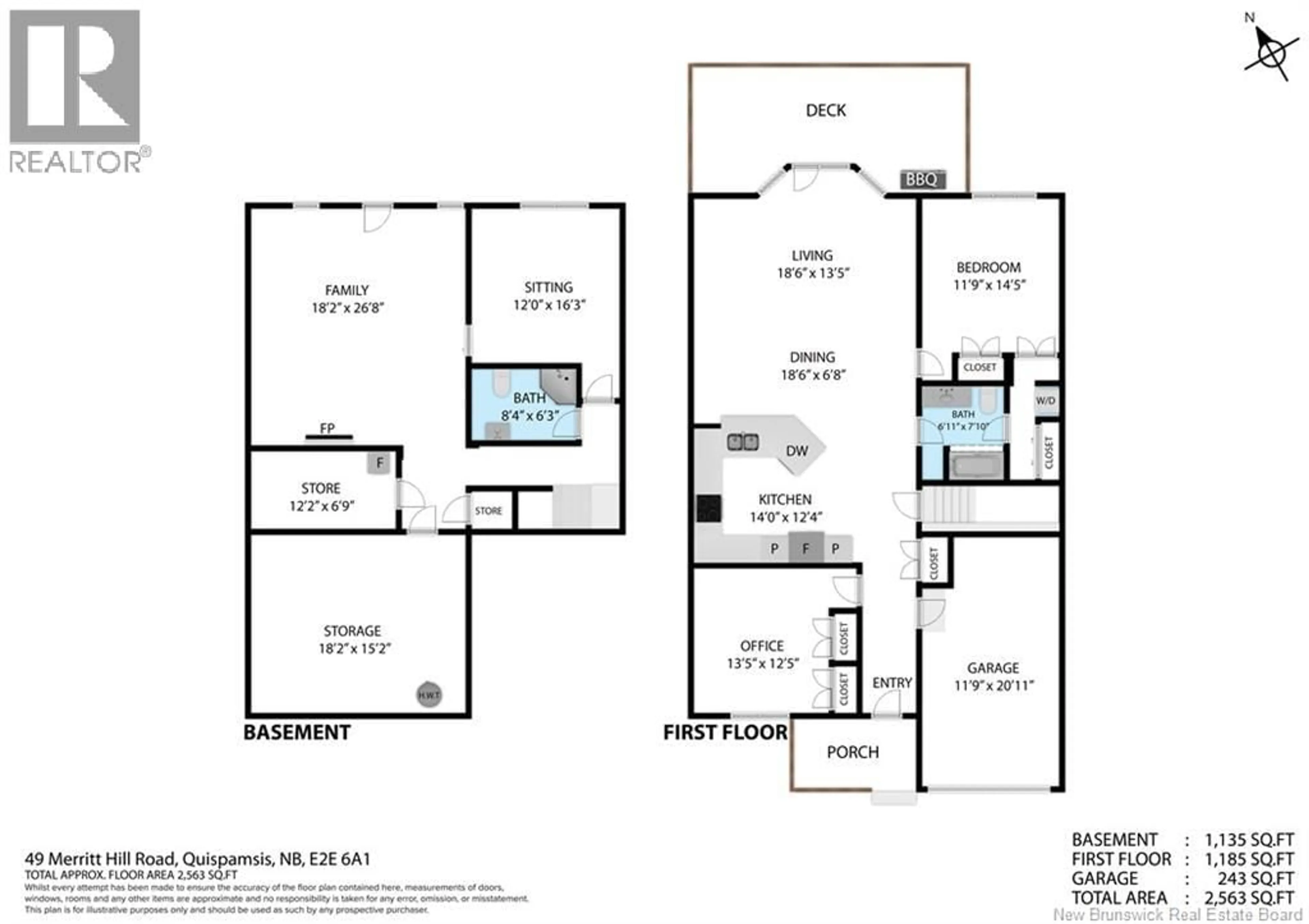 Floor plan for 49 MERRITT HILL ROAD, Quispamsis New Brunswick E2E6A1