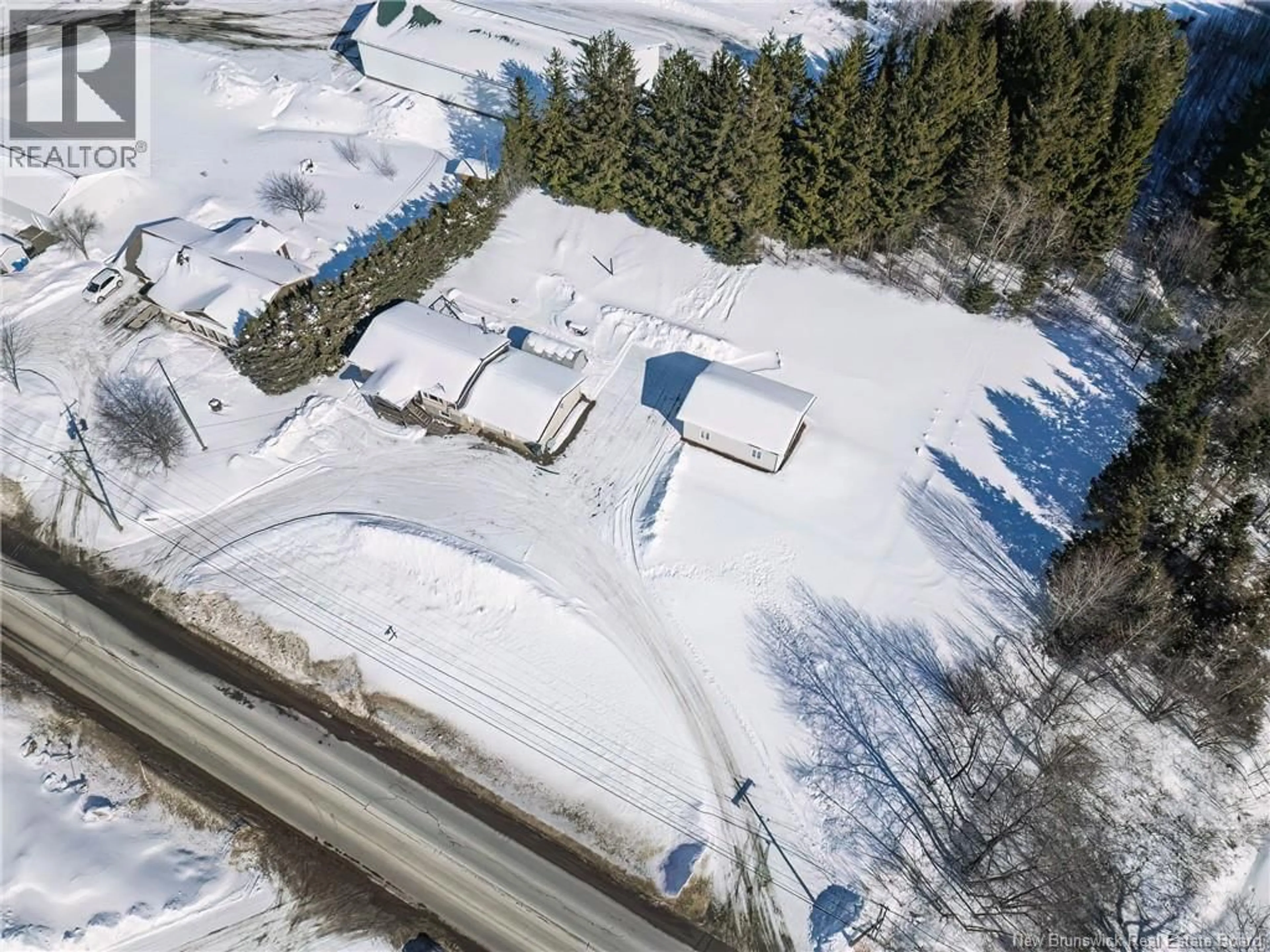 A pic from outside/outdoor area/front of a property/back of a property/a pic from drone, street for 255 ROUTE 255, Saint-André New Brunswick E3Y3N7