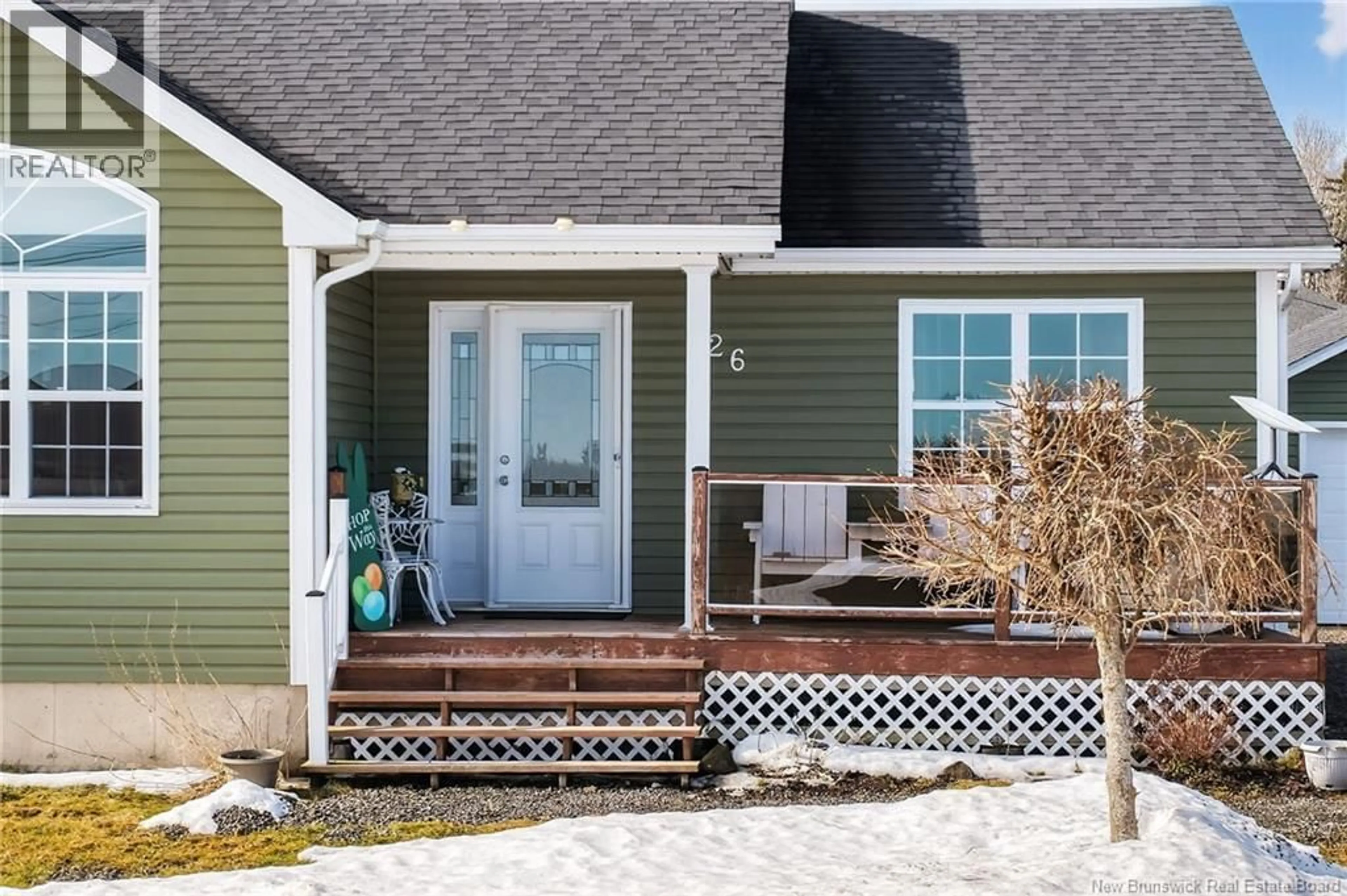 Home with vinyl exterior material, street for 26 FIELDSIDE DRIVE, Salisbury New Brunswick E4J0B9