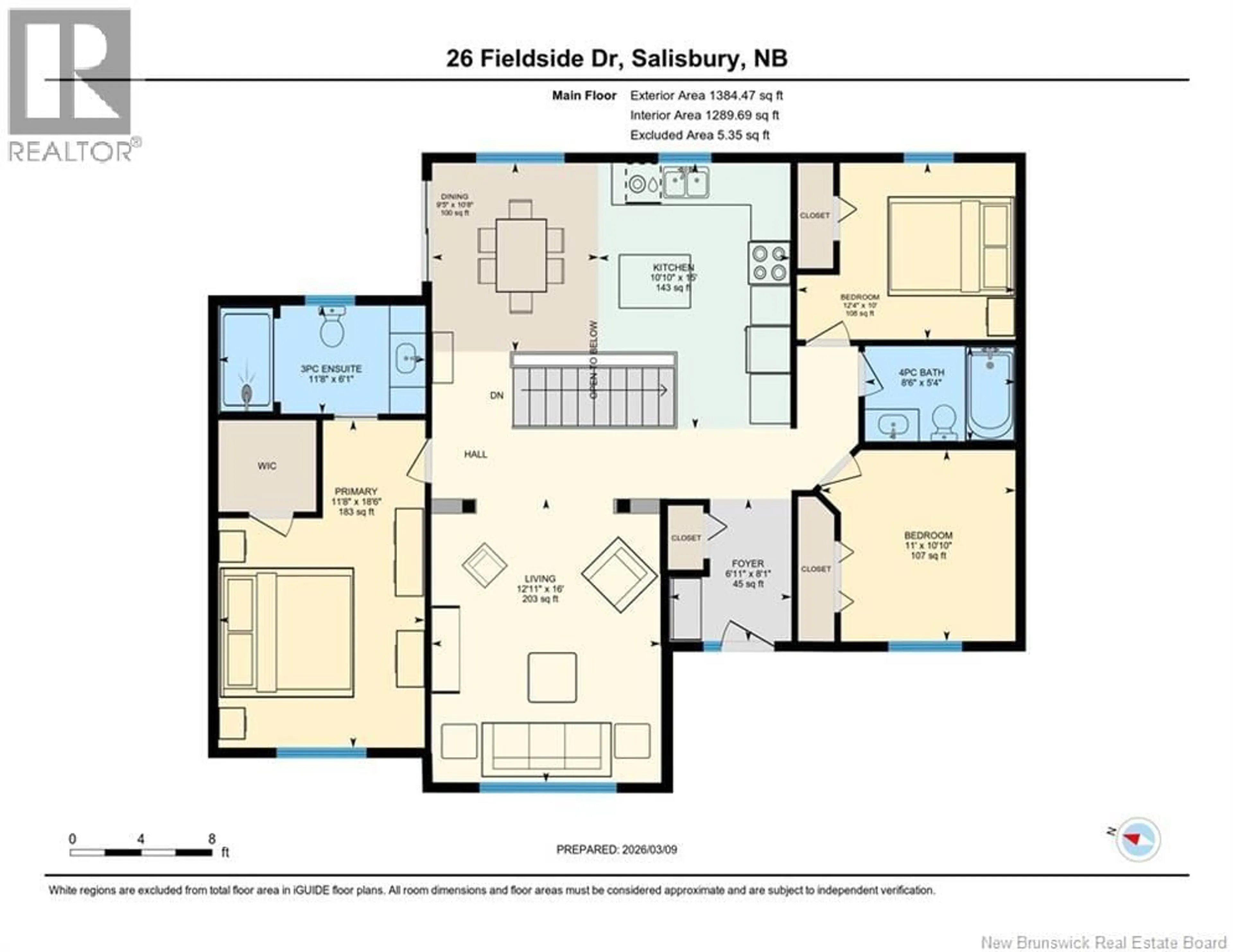 Floor plan for 26 FIELDSIDE DRIVE, Salisbury New Brunswick E4J0B9