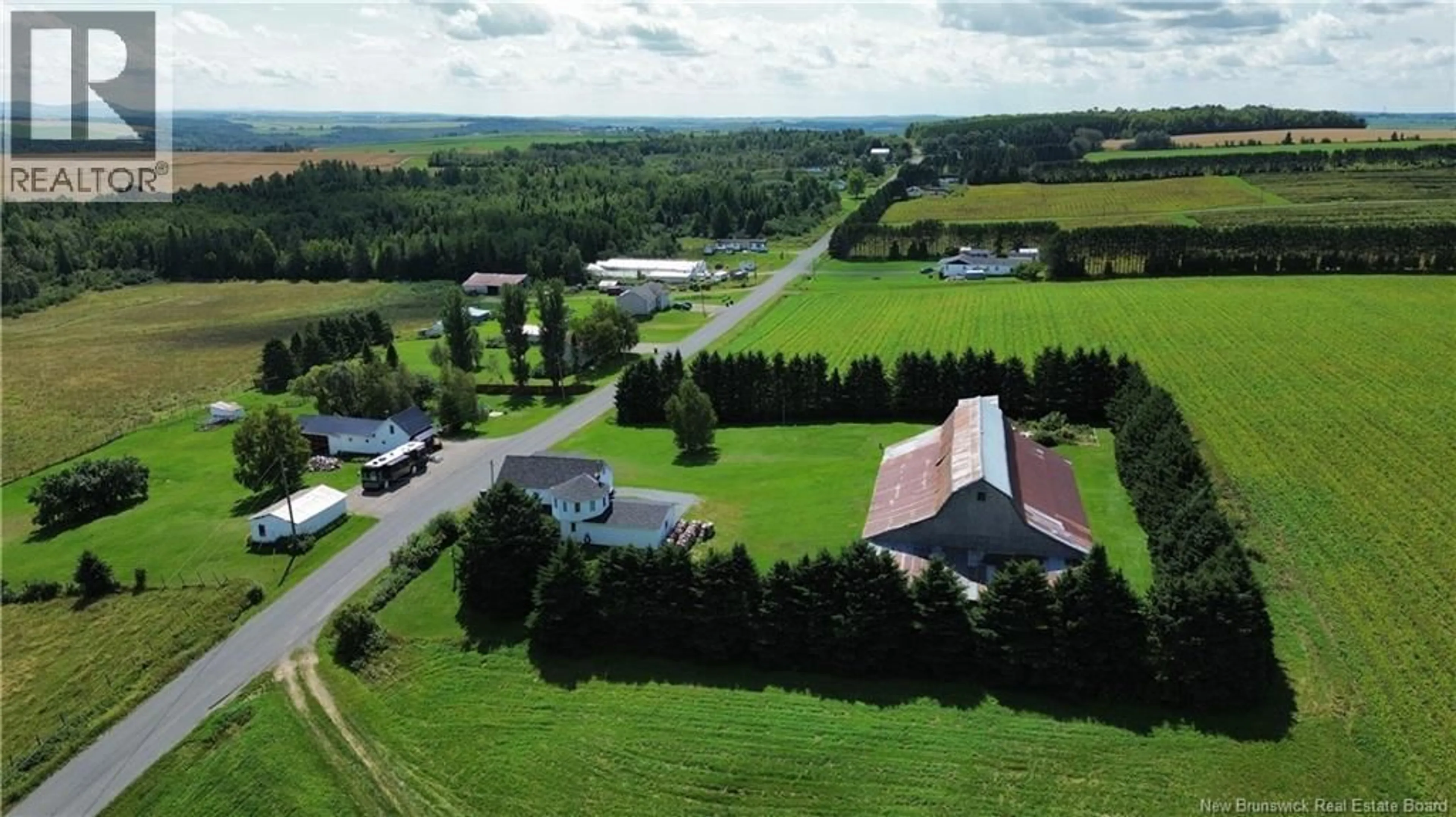 A pic from outside/outdoor area/front of a property/back of a property/a pic from drone, mountain view for 296 MONTAGNE À COMEAU ROAD, Saint-André New Brunswick E3Y3G1