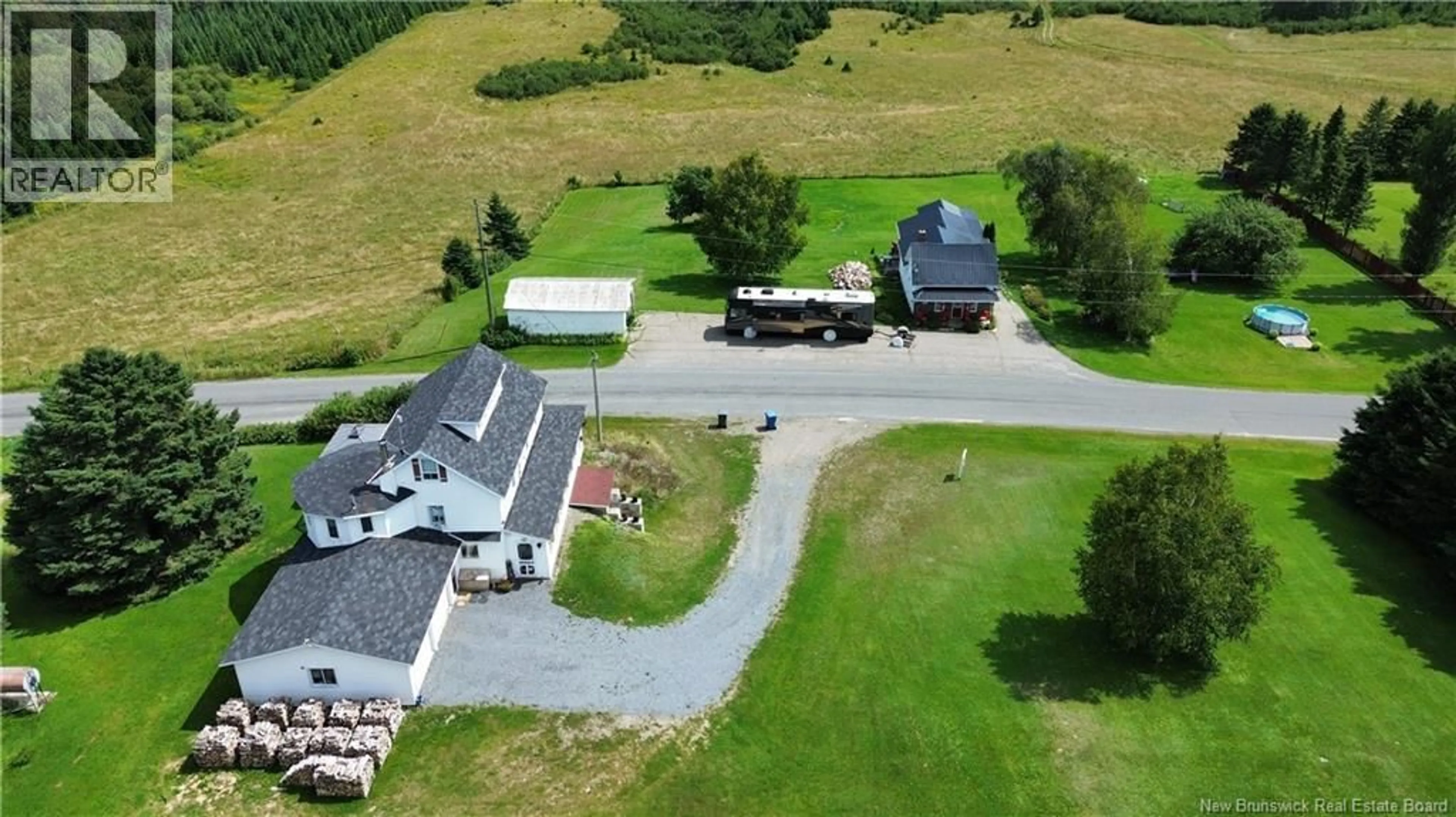 A pic from outside/outdoor area/front of a property/back of a property/a pic from drone, mountain view for 296 MONTAGNE À COMEAU ROAD, Saint-André New Brunswick E3Y3G1
