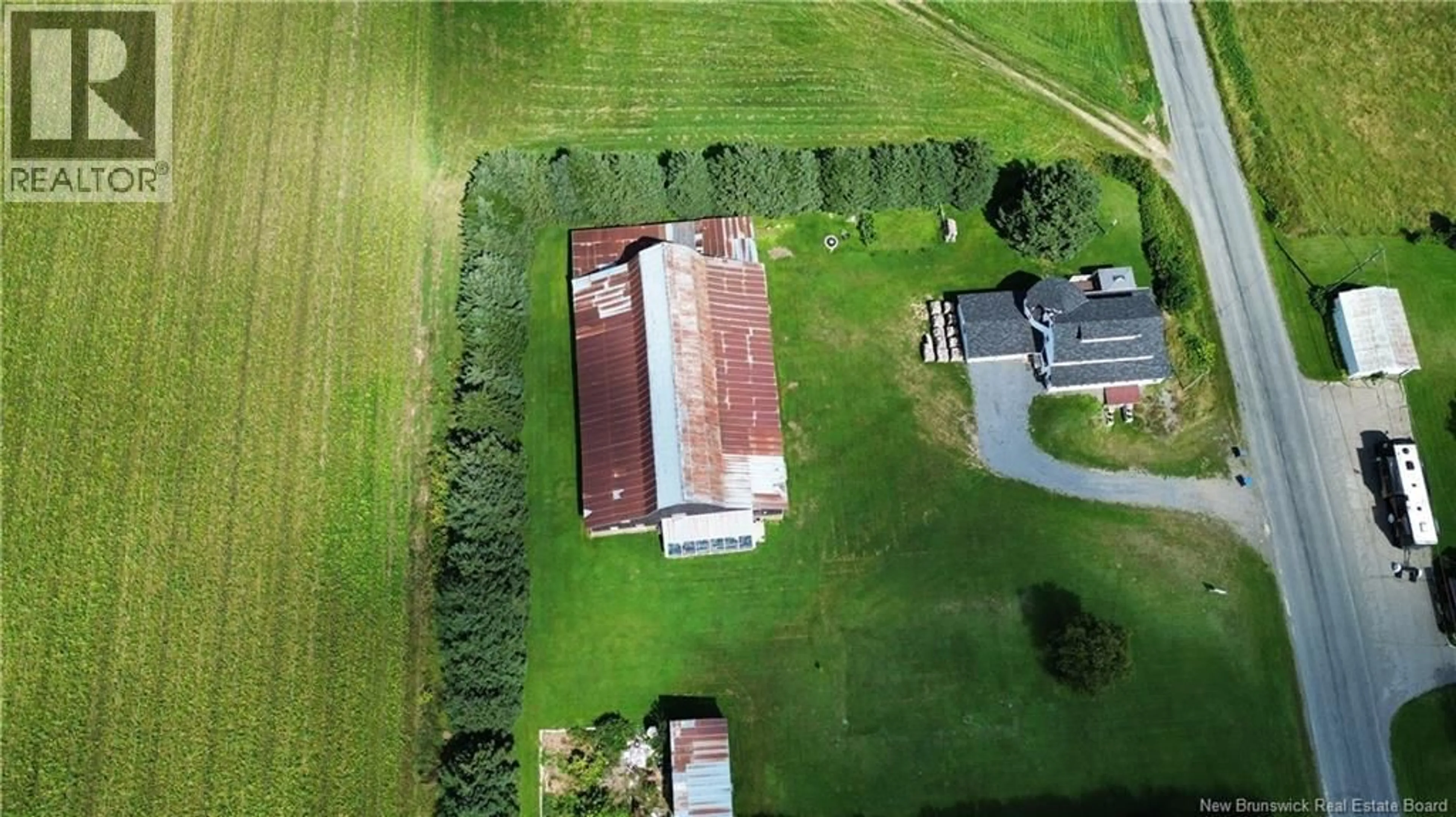 A pic from outside/outdoor area/front of a property/back of a property/a pic from drone, building for 296 MONTAGNE À COMEAU ROAD, Saint-André New Brunswick E3Y3G1