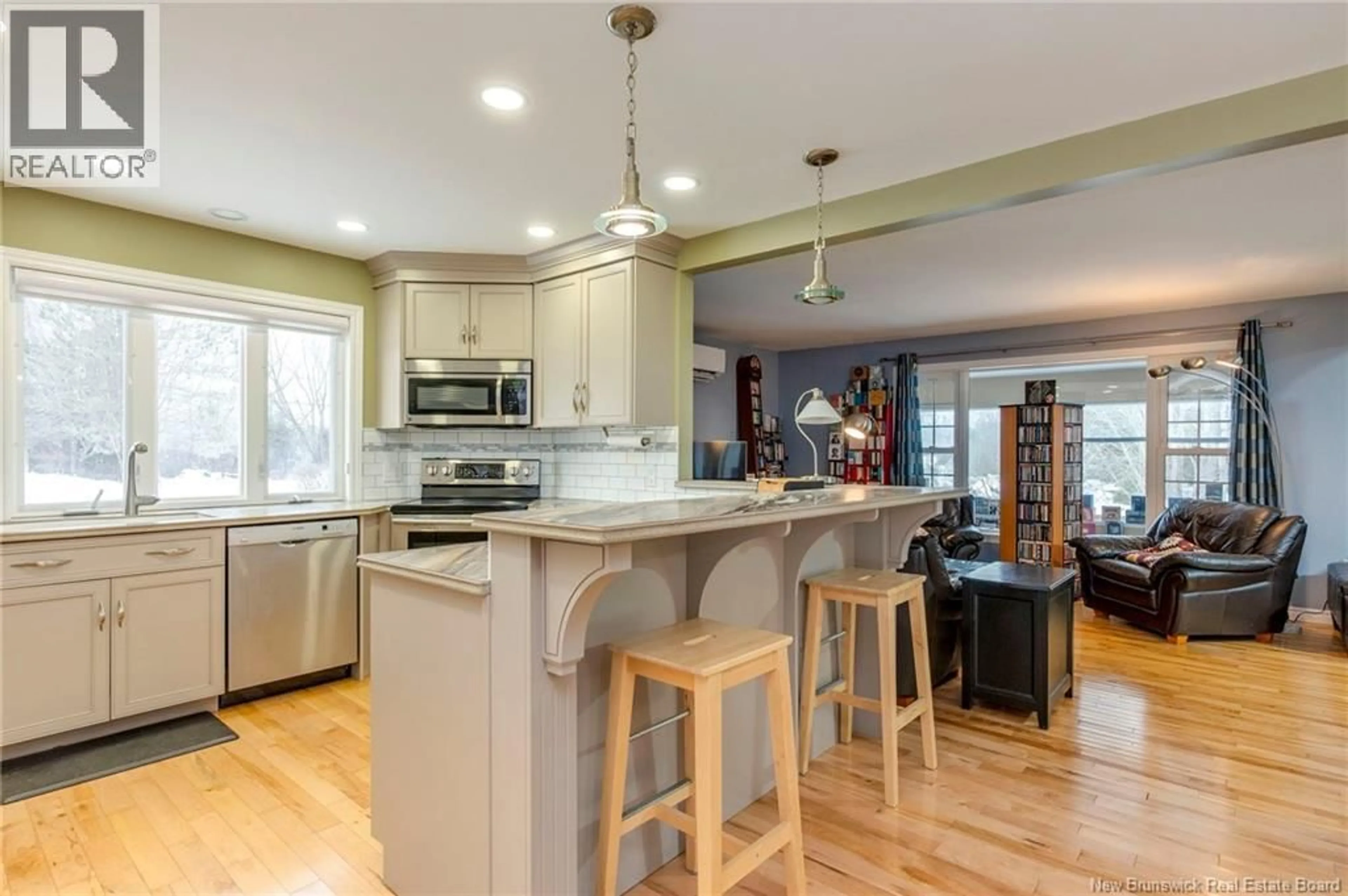 Open concept kitchen, wood/laminate floor for 51 BRANSCOMBE LANE, Hampton New Brunswick E5N0H1