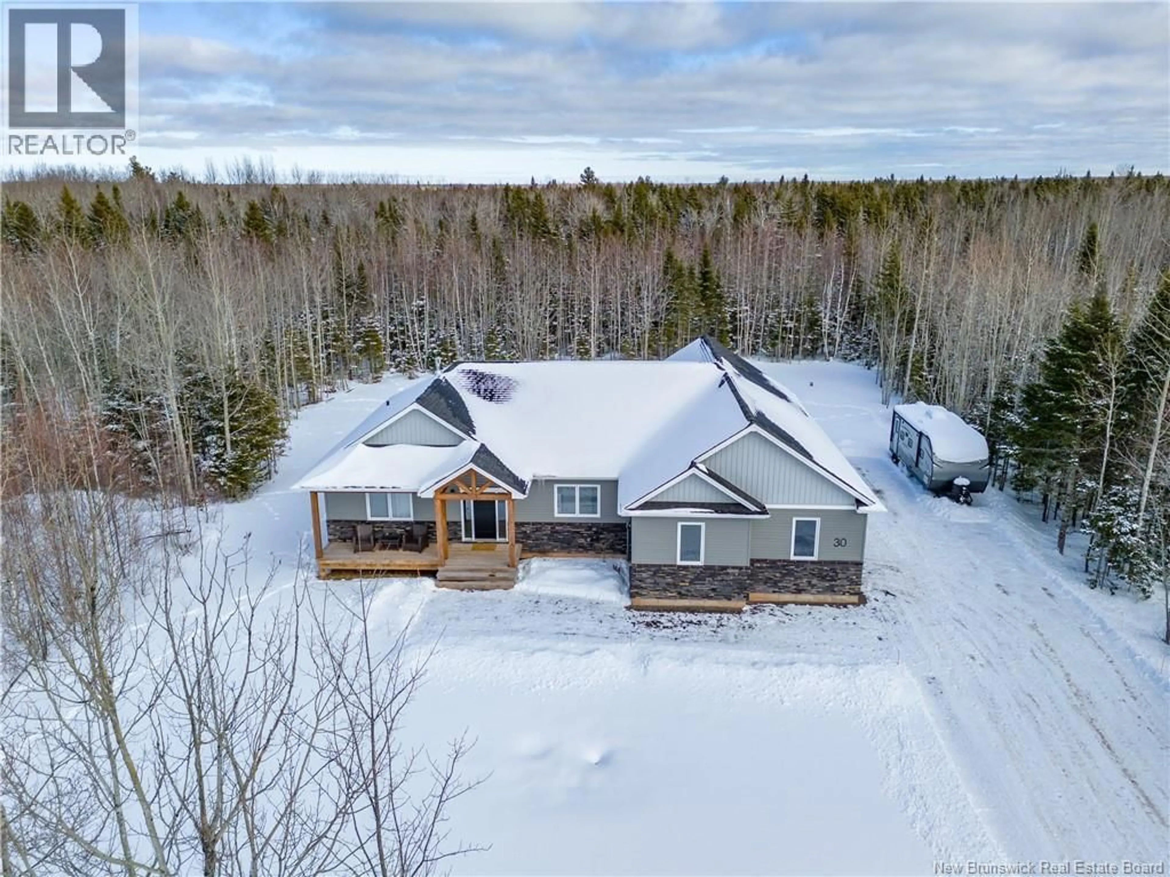 A pic from outside/outdoor area/front of a property/back of a property/a pic from drone, unknown for 30 DES JARDINS, Irishtown New Brunswick E1H0J6