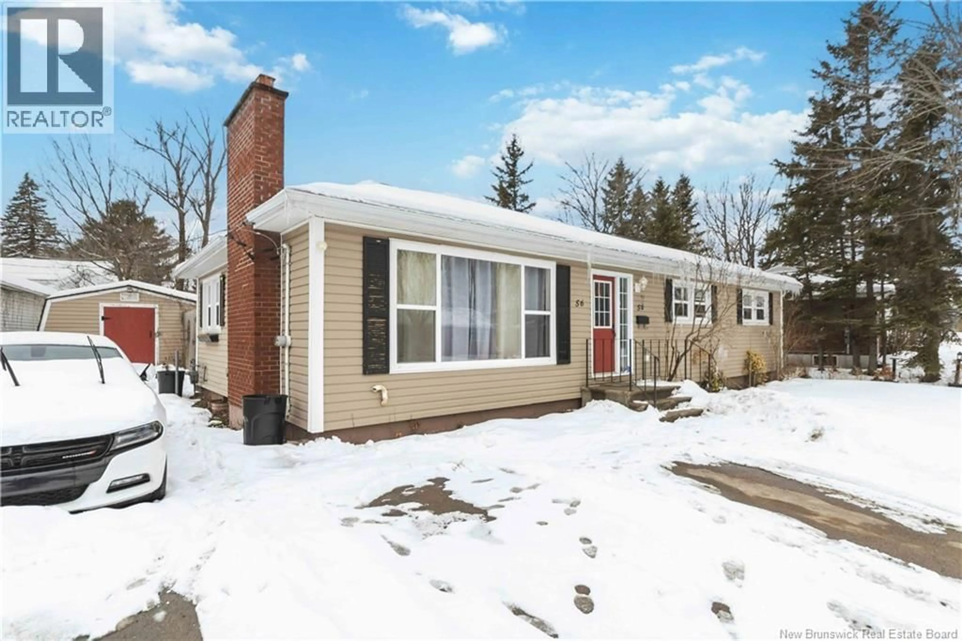 Home with vinyl exterior material, street for 56 CARNEY AVENUE, Moncton New Brunswick E1C4H7