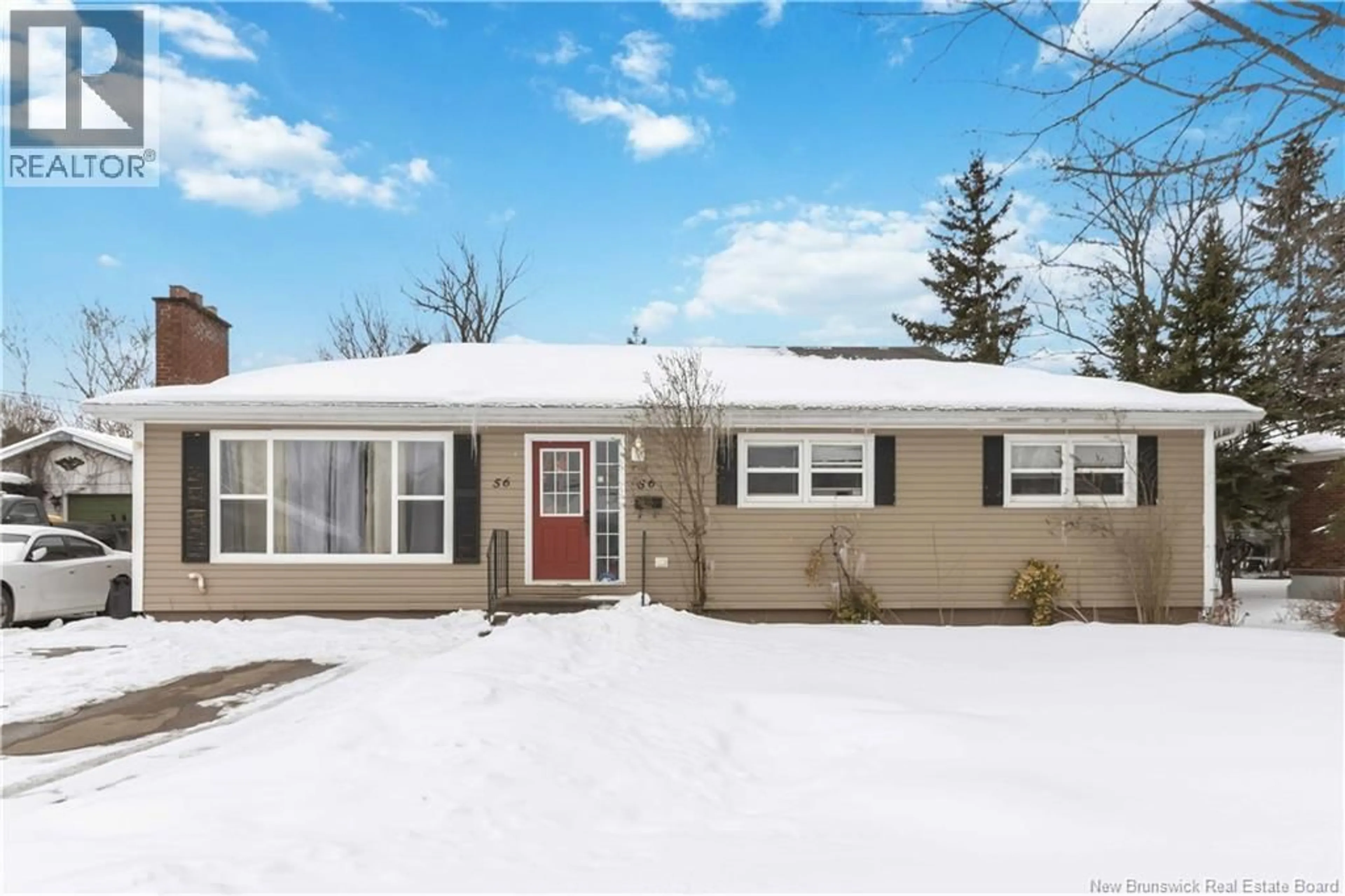 Home with vinyl exterior material, street for 56 CARNEY AVENUE, Moncton New Brunswick E1C4H7