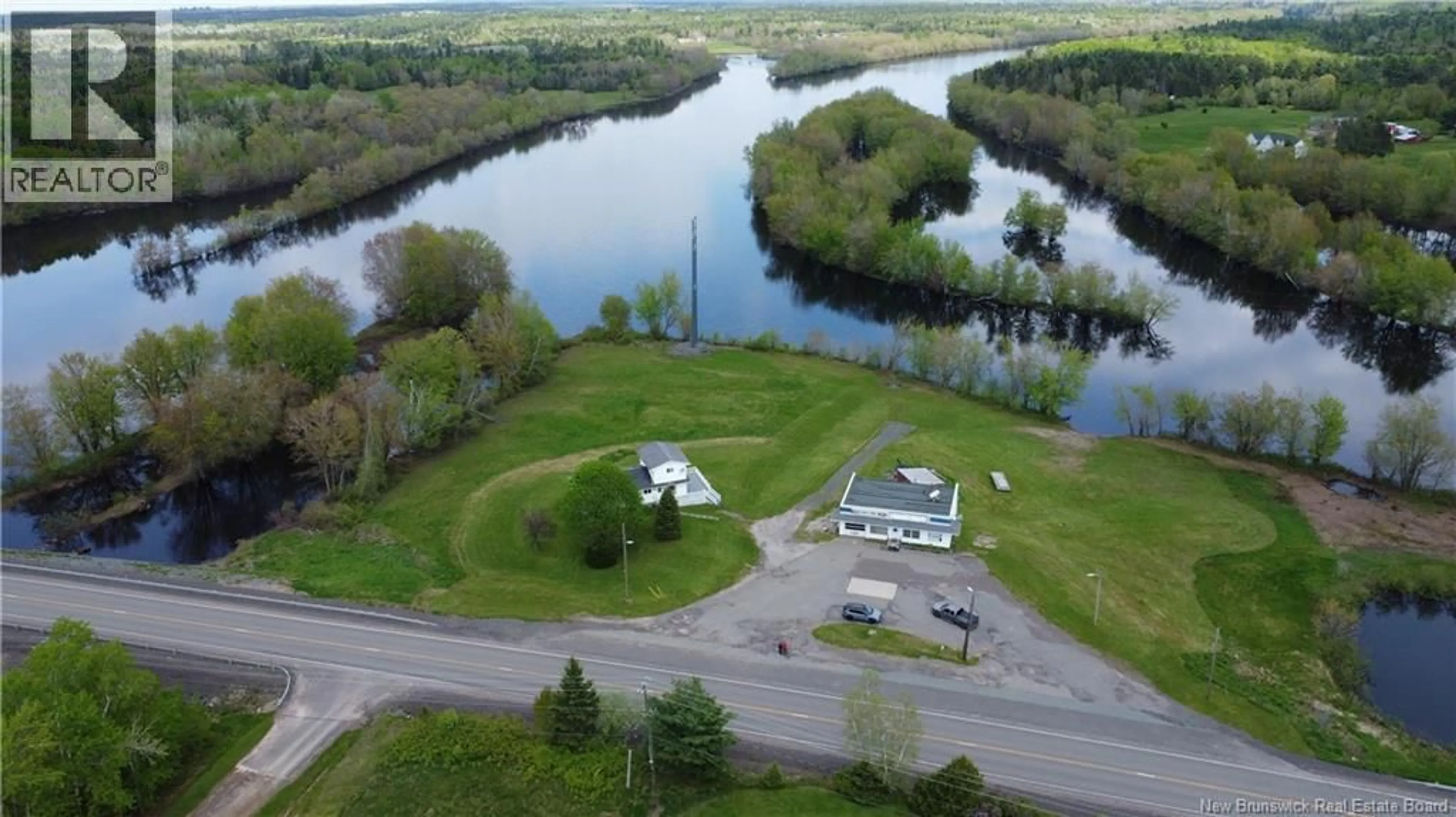 A pic from outside/outdoor area/front of a property/back of a property/a pic from drone, water/lake/river/ocean view for 11369 ROUTE 10, Coles Island New Brunswick E4C2T8
