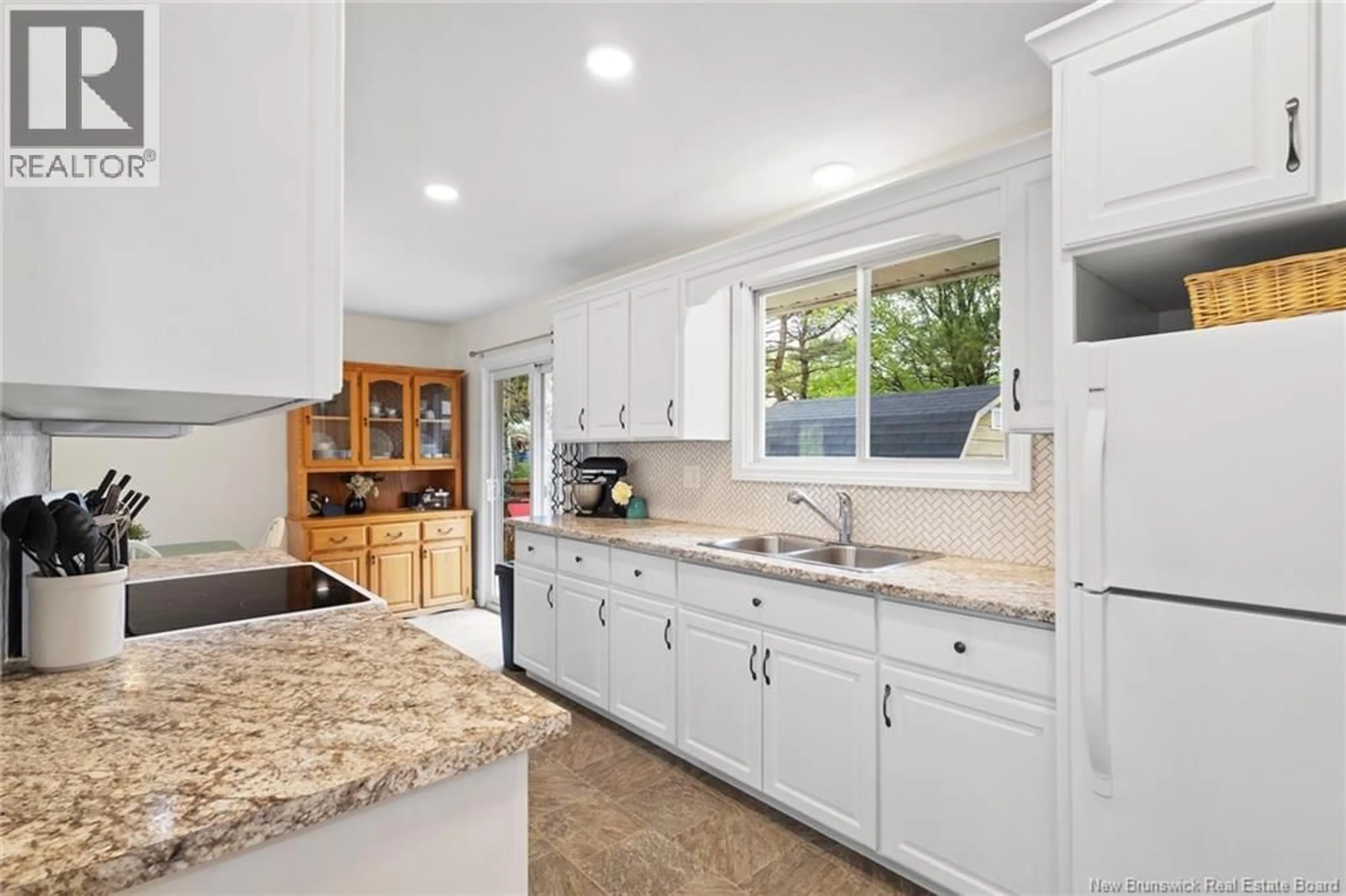 Open concept kitchen, ceramic/tile floor for 43 FLORAL AVENUE, Fredericton New Brunswick E3A1K8