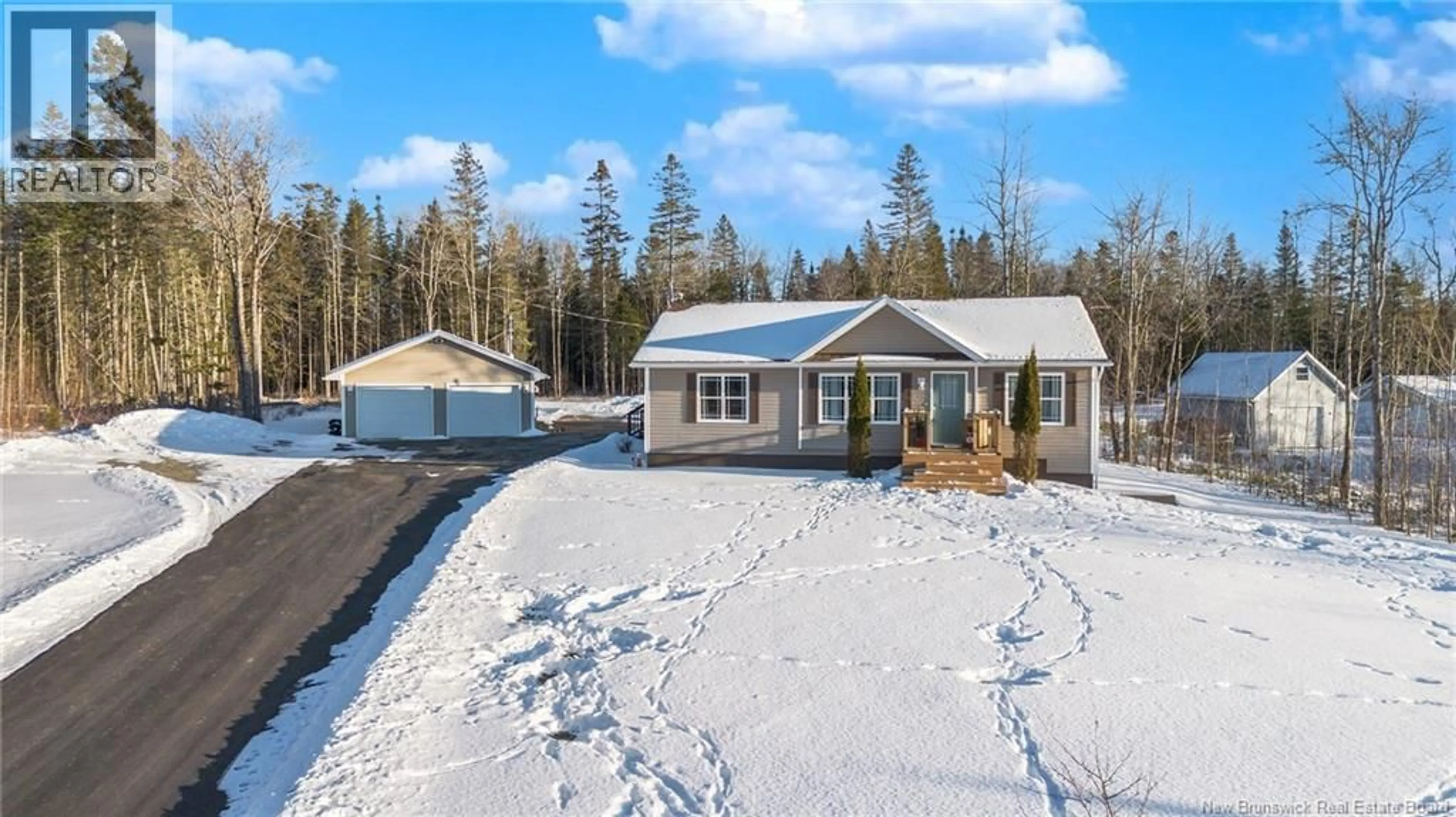 A pic from outside/outdoor area/front of a property/back of a property/a pic from drone, unknown for 40 BRETT JONATHON DRIVE, Rusagonis New Brunswick E3B0S4