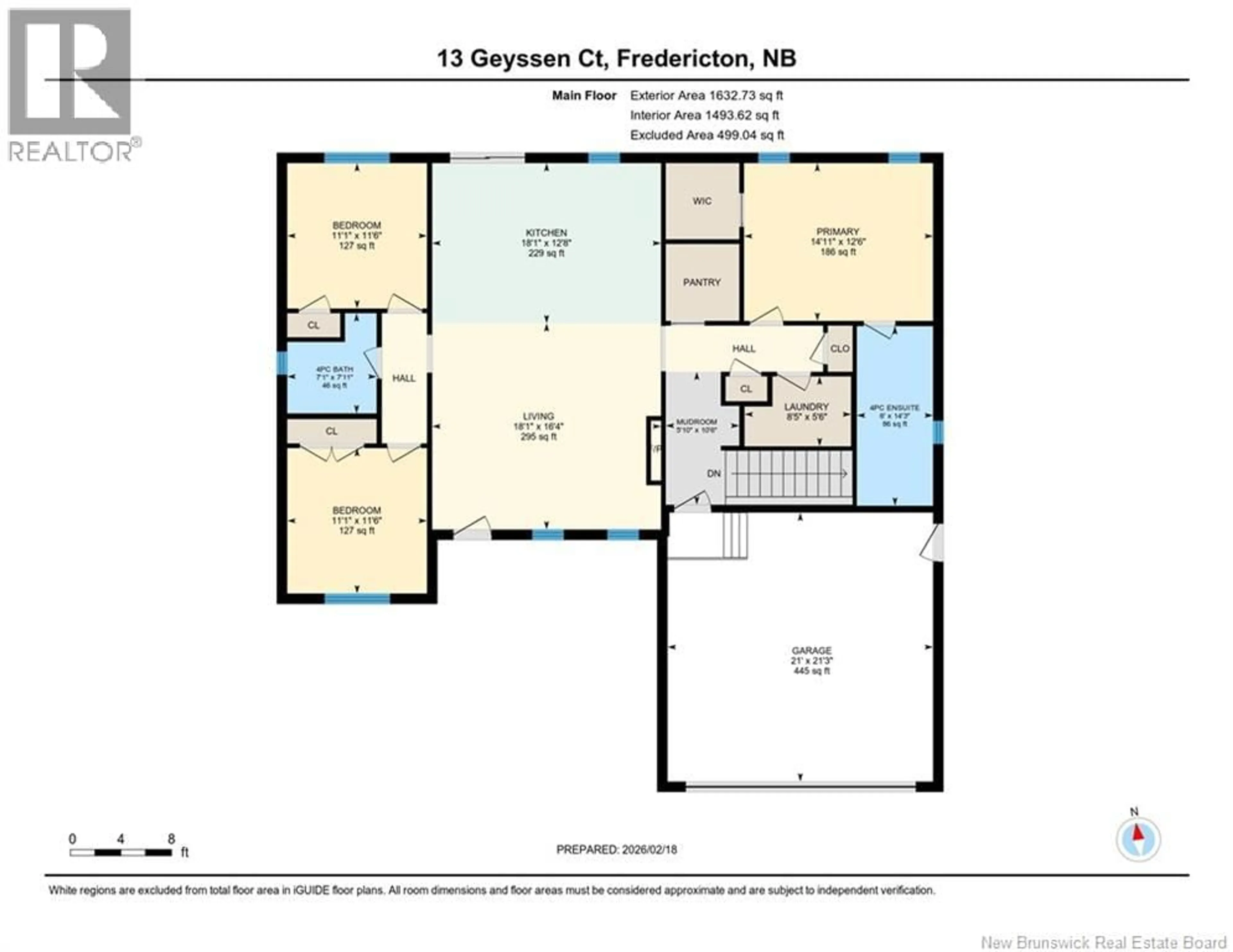 Floor plan for 13 GEYSSEN COURT, Fredericton New Brunswick E3G0K8