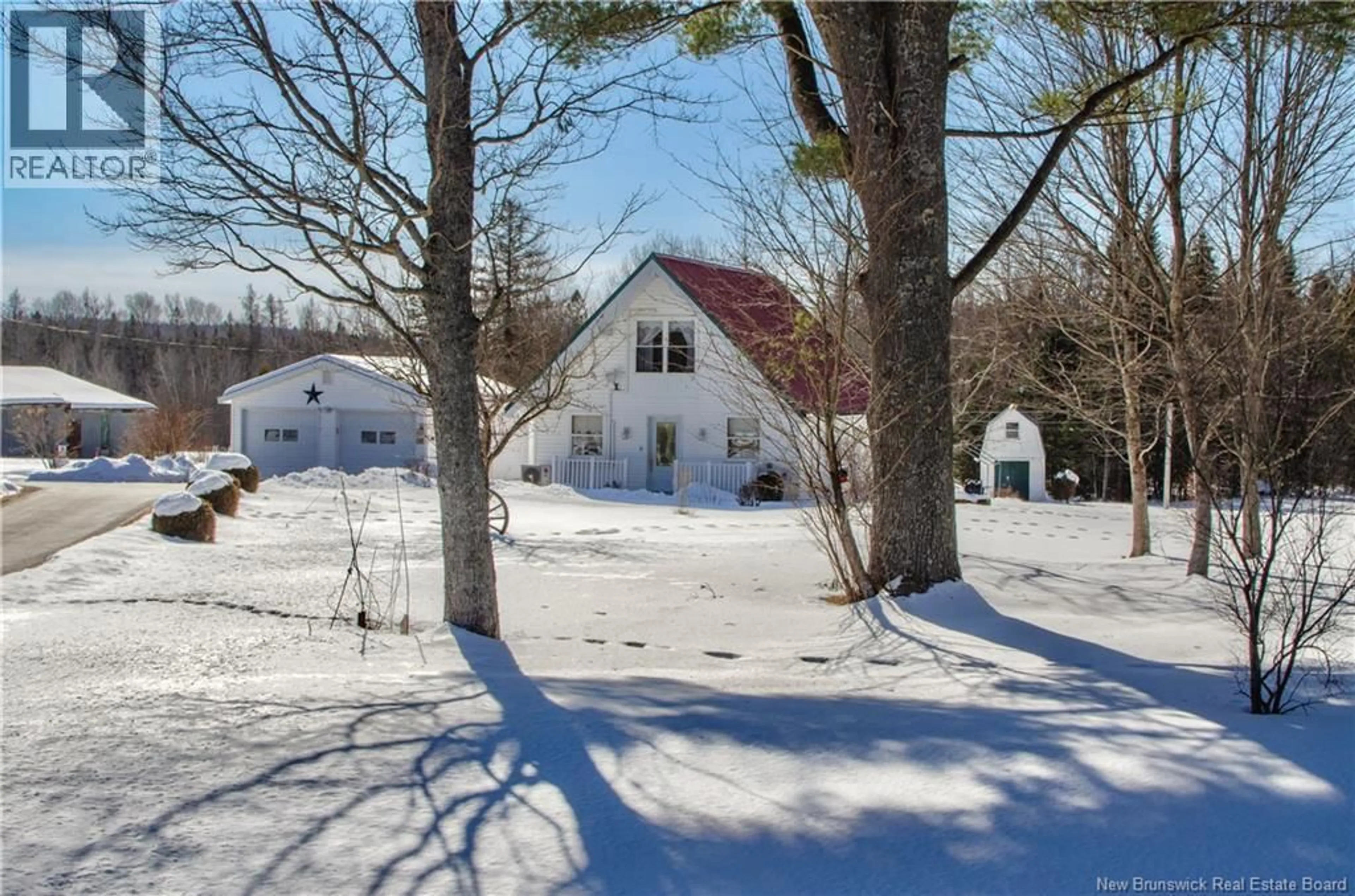 A pic from outside/outdoor area/front of a property/back of a property/a pic from drone, street for 13562 ROUTE 10, Berwick New Brunswick E5P3C9