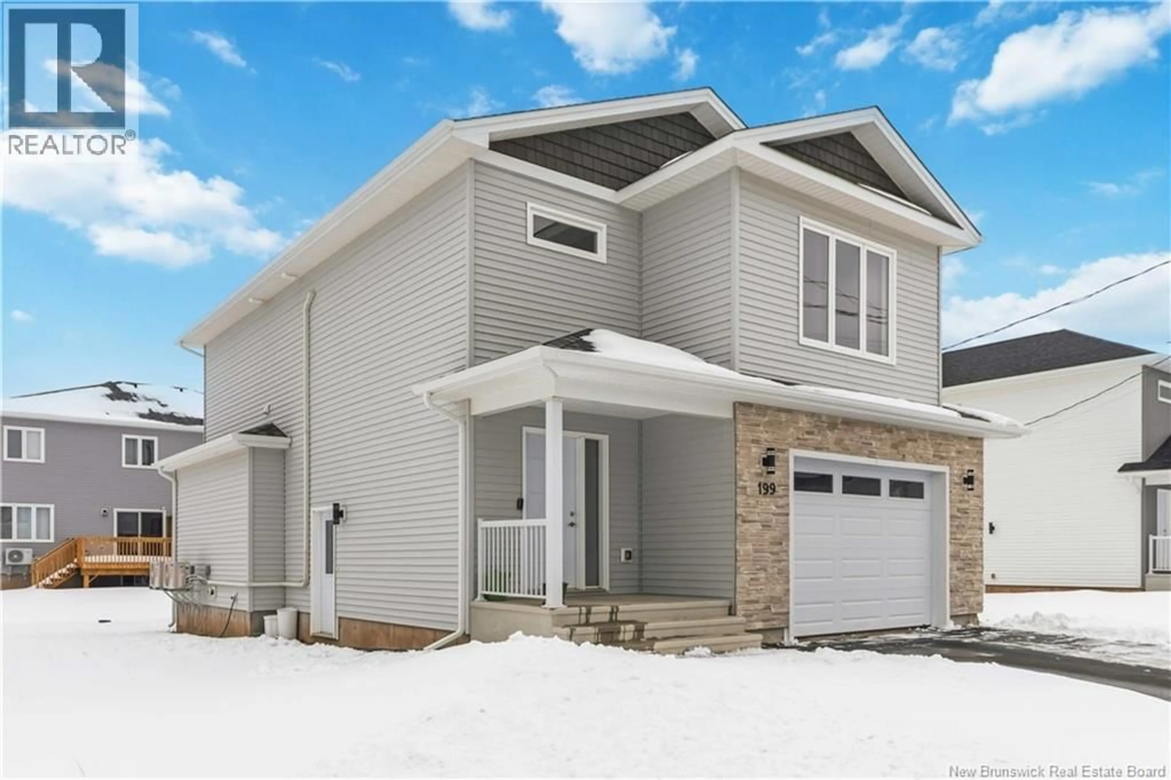 Home with vinyl exterior material, street for 199 RUNNEYMEADE ROAD, Riverview New Brunswick E1B0T7