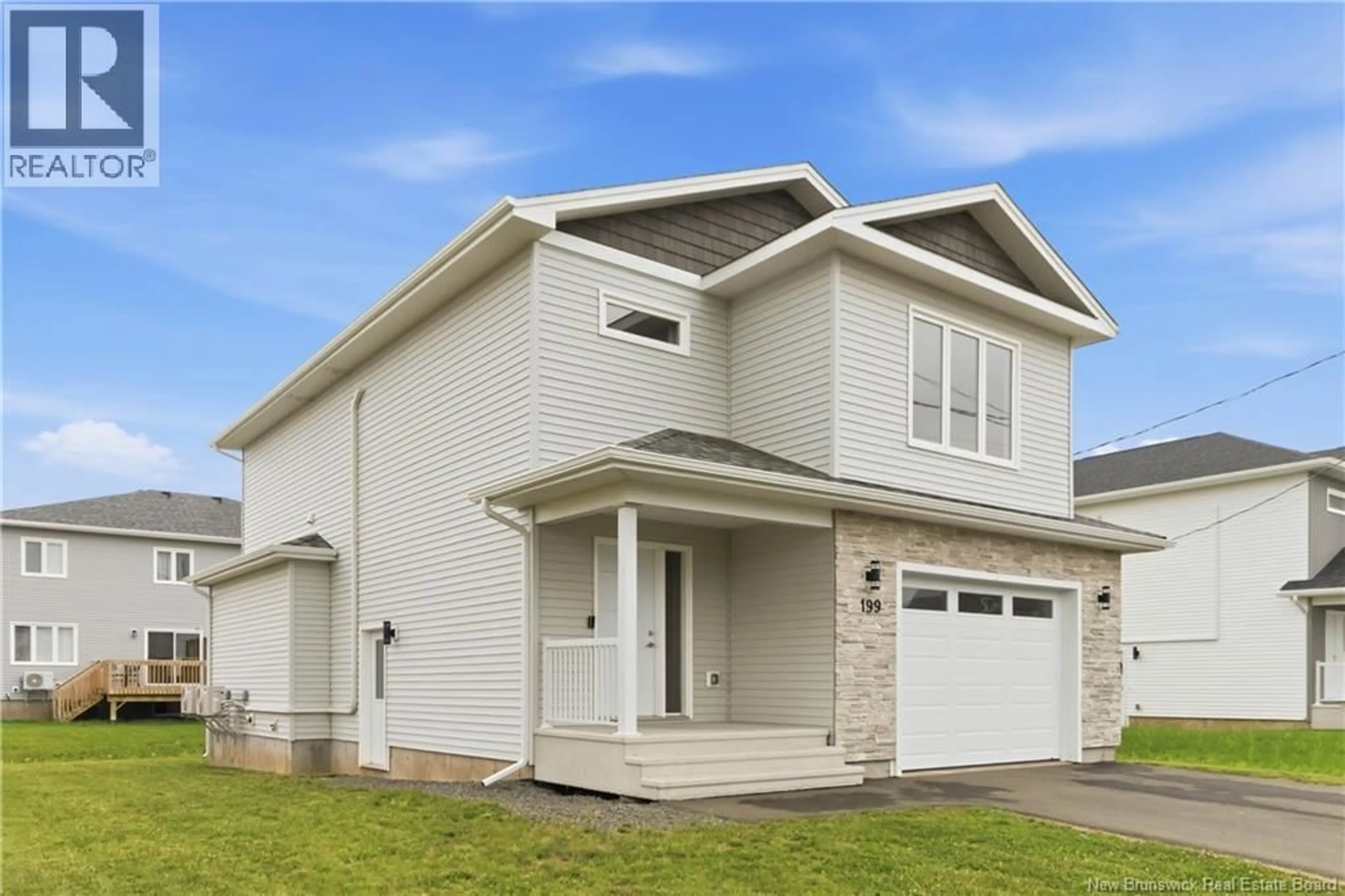 Home with vinyl exterior material, street for 199 RUNNEYMEADE ROAD, Riverview New Brunswick E1B0T7