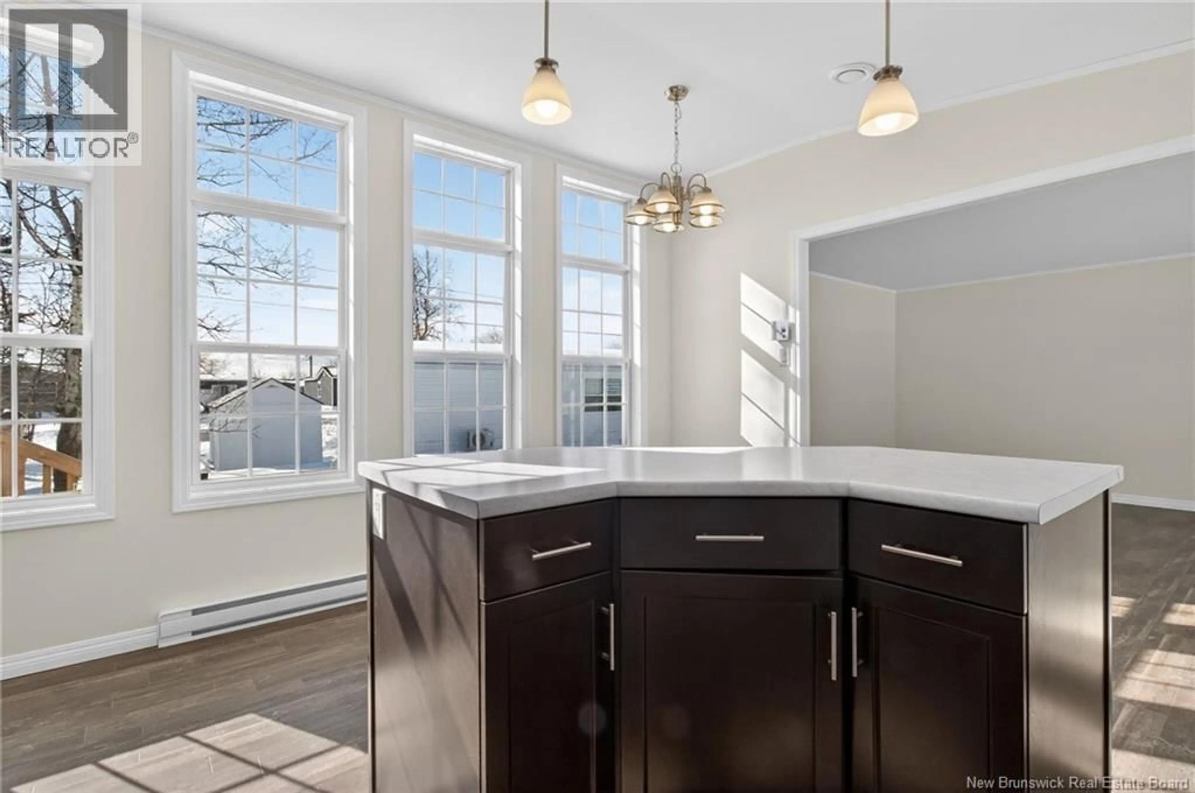 Open concept kitchen, ceramic/tile floor for 5 WHITE BIRCH STREET, Moncton New Brunswick E1H3B8