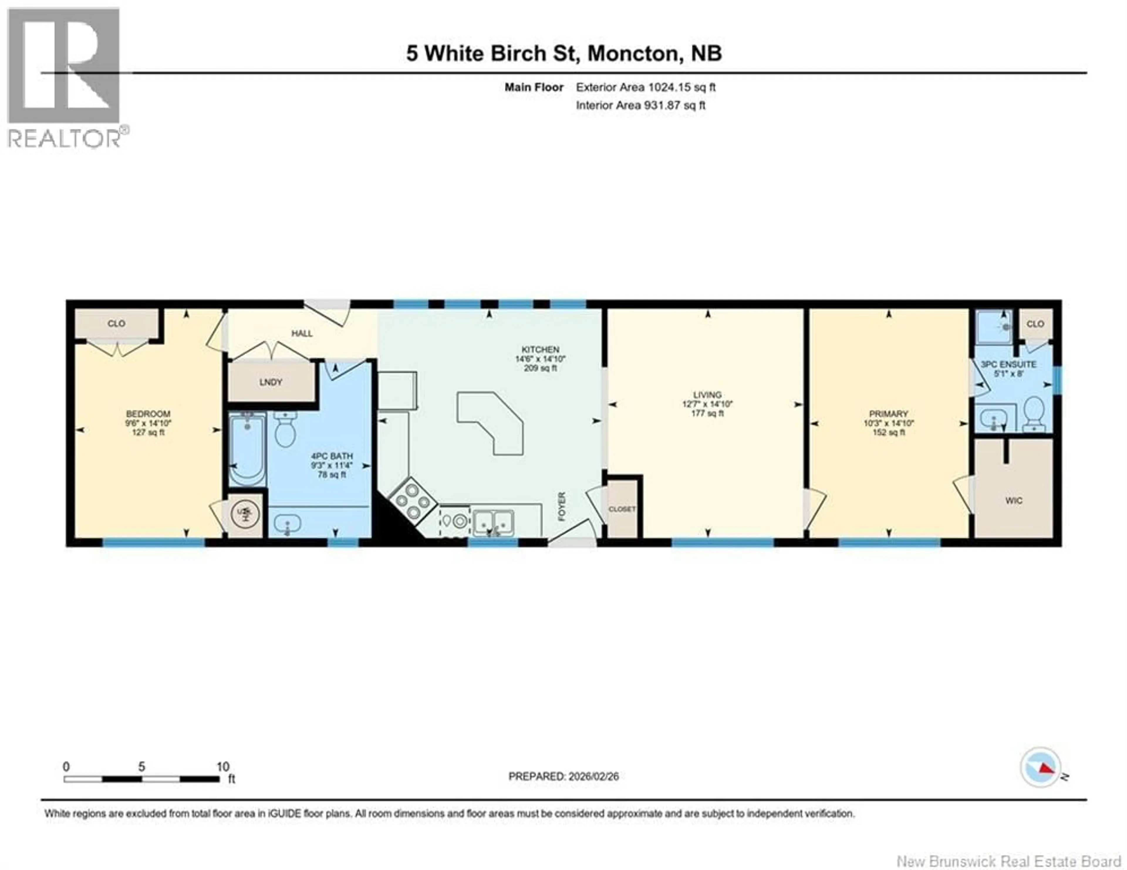 Floor plan for 5 WHITE BIRCH STREET, Moncton New Brunswick E1H3B8