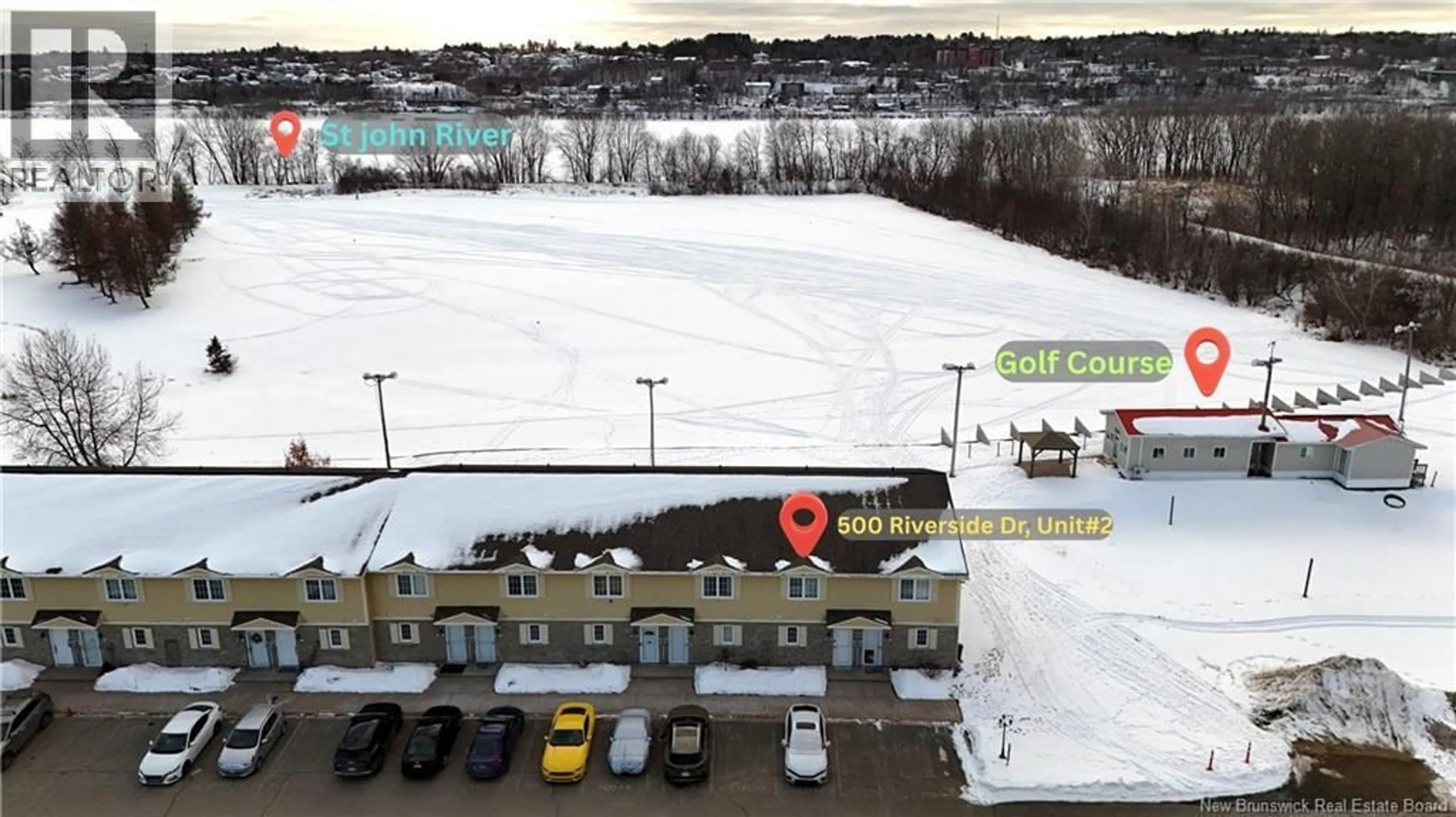 A pic from outside/outdoor area/front of a property/back of a property/a pic from drone, unknown for 2 - 500 RIVERSIDE DRIVE DRIVE, Fredericton New Brunswick E3A8C2